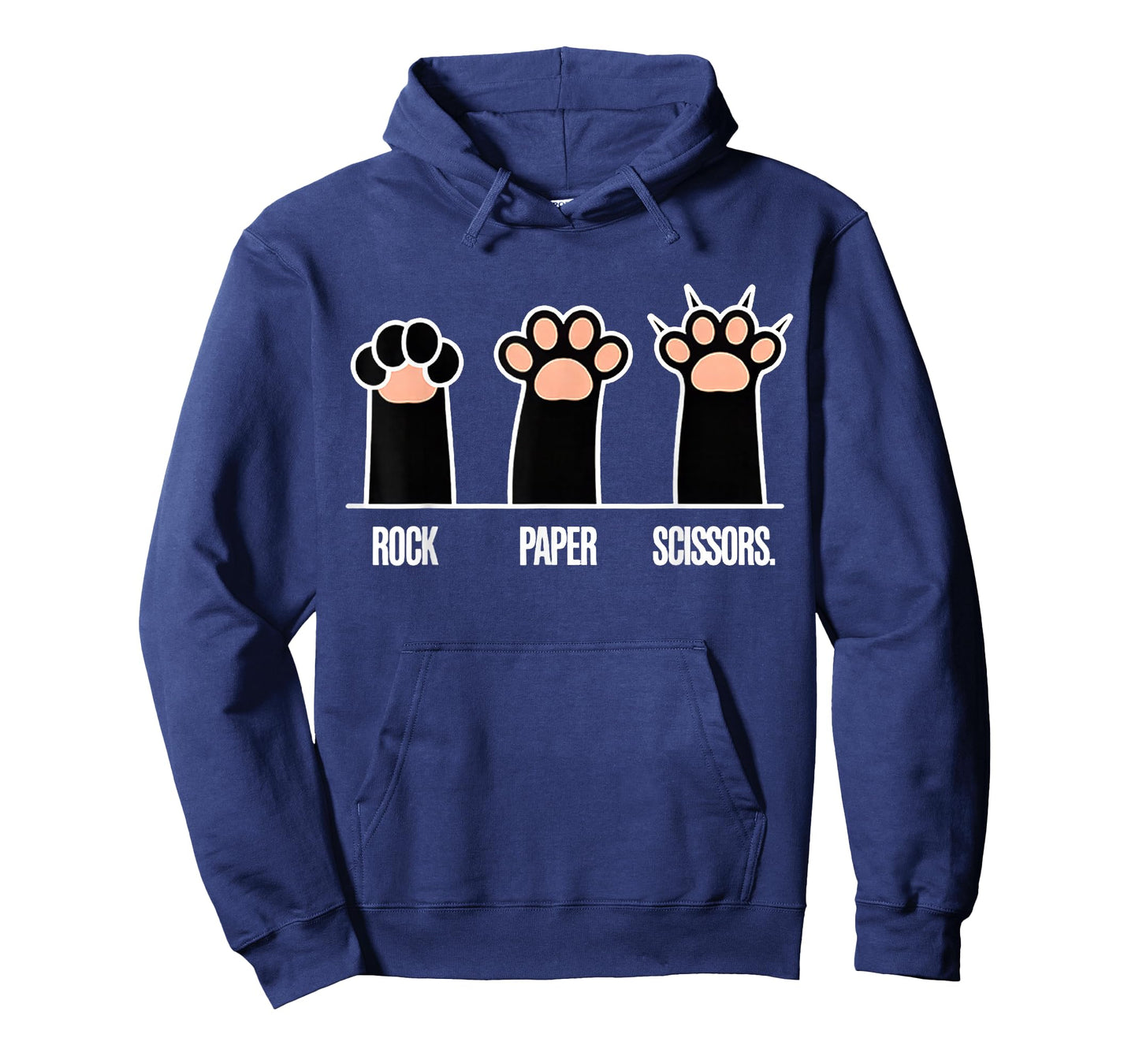 Rock Paper Scissors Hand Game Cute Pink Paw Cat T-Shirt