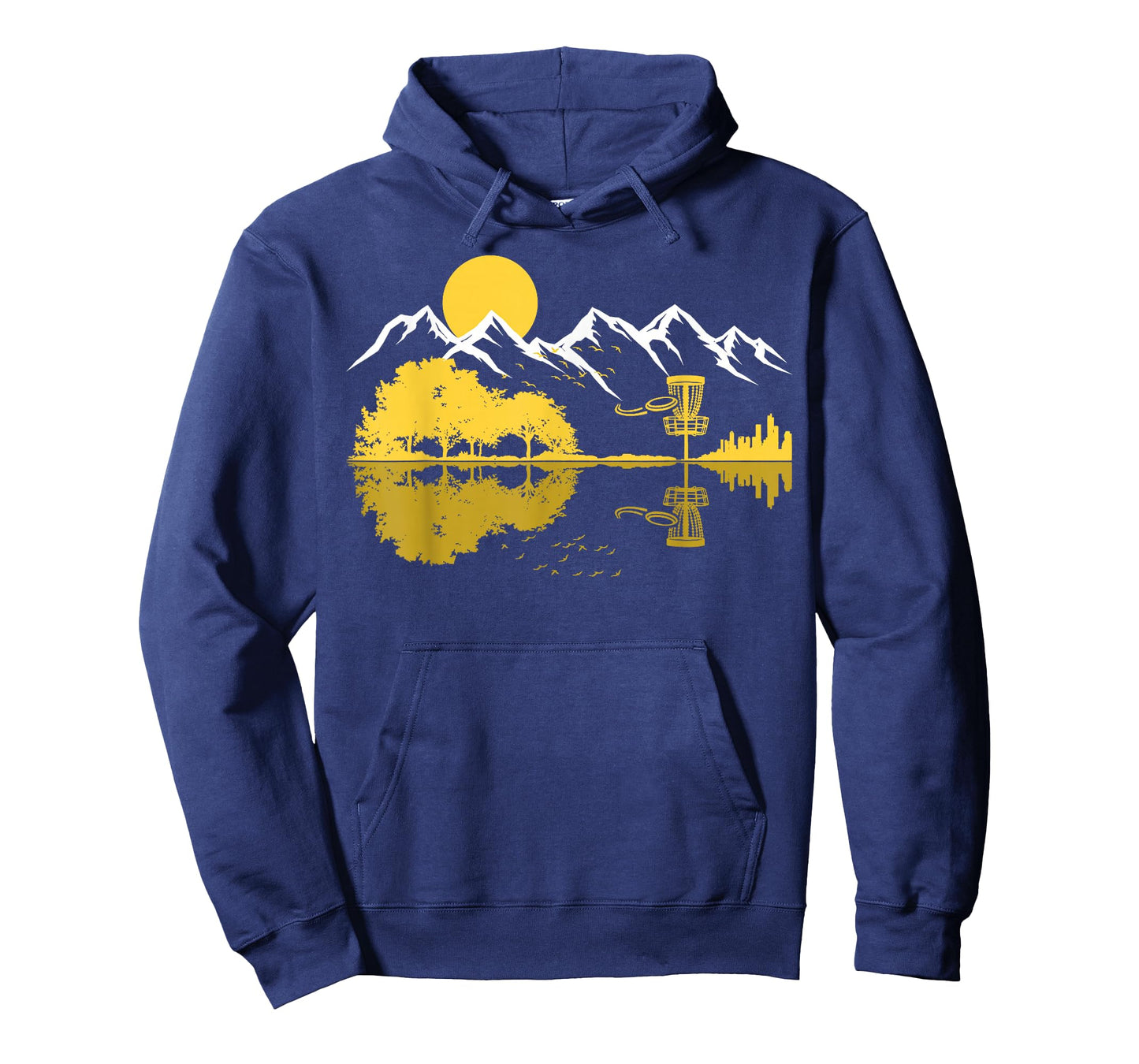 Guitar Lake Mountain Reflections Shadow Love Guitar Musician T-Shirt