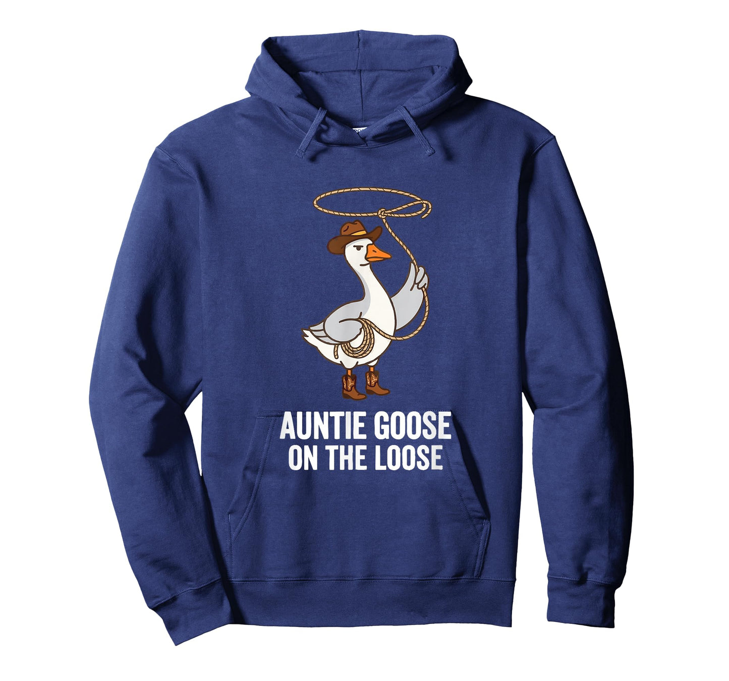 Auntie Goose on The Loose Funny Goose Cowboy Rodeo Lasso T-Shirt