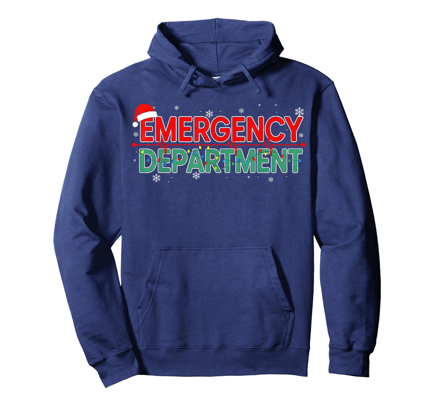 Er Nurse Christmas Emergency Department Nursing Xmas Lights T-Shirt