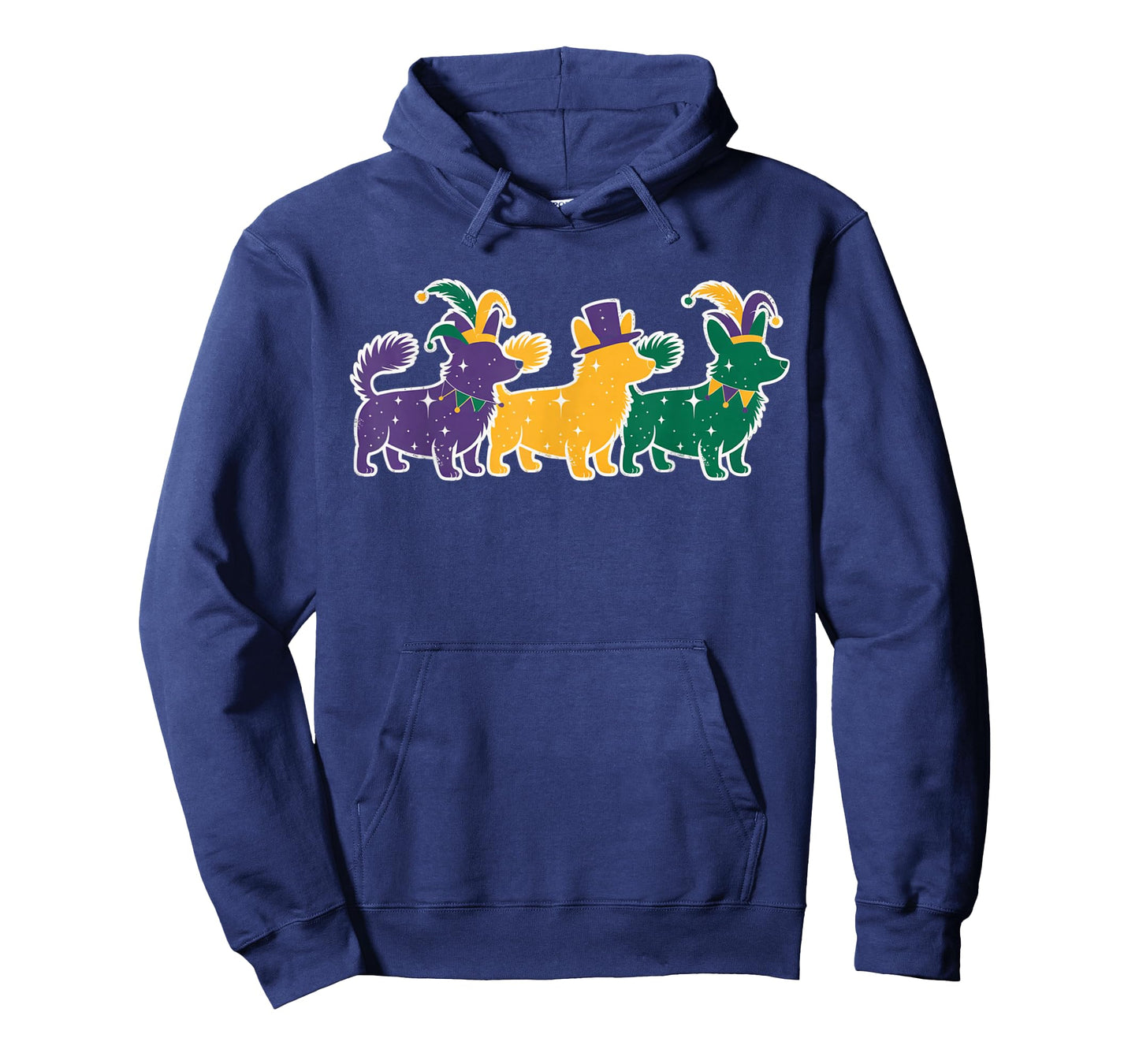 Corgi Dog Purple Yellow Green Toddler Boys Kids Mardi Gras T-Shirt