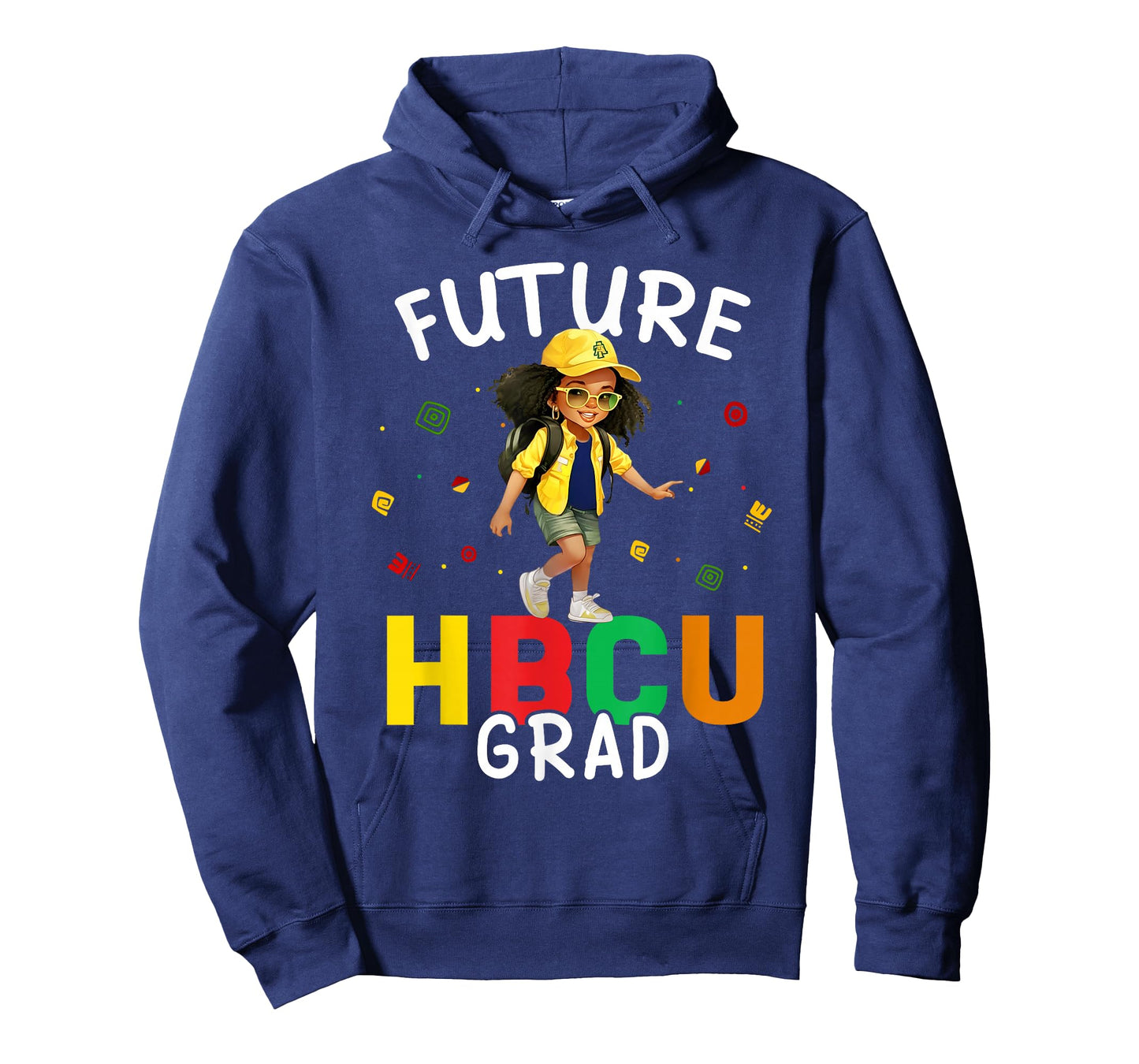 Future HBCU Grad Kids Black Girl Afro Black History Month T-Shirt
