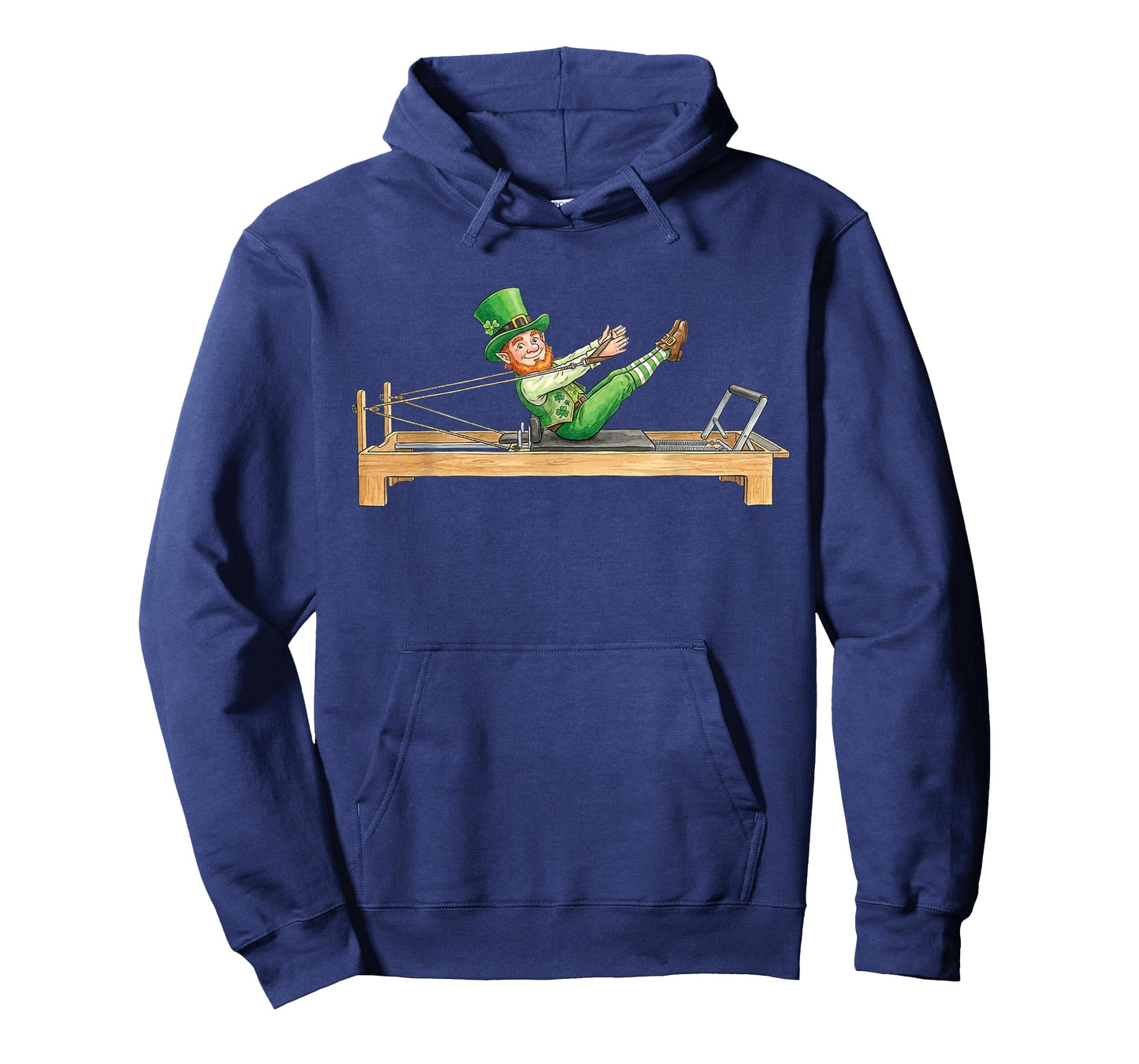Funny Leprechaun Doing Pilates Reformer Machine St. Patrick T-Shirt