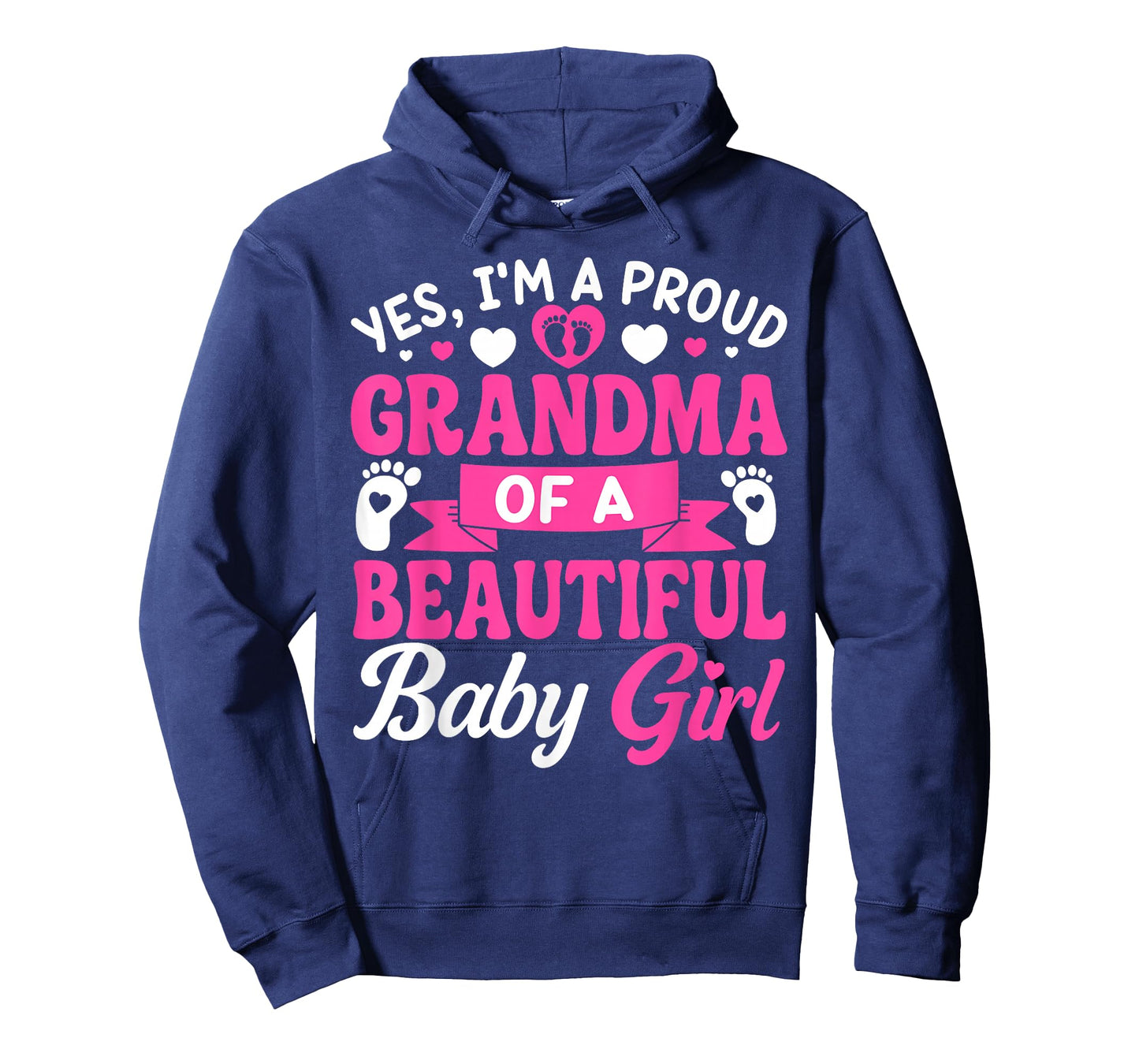 New Baby Announcement 1st Time Proud Girl Grandma T-Shirt