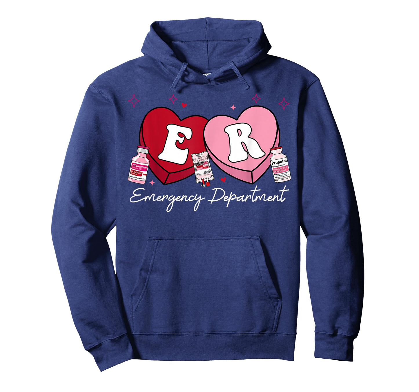 Emergency Department Candy Heart Valentine Day ER Nurse T-Shirt