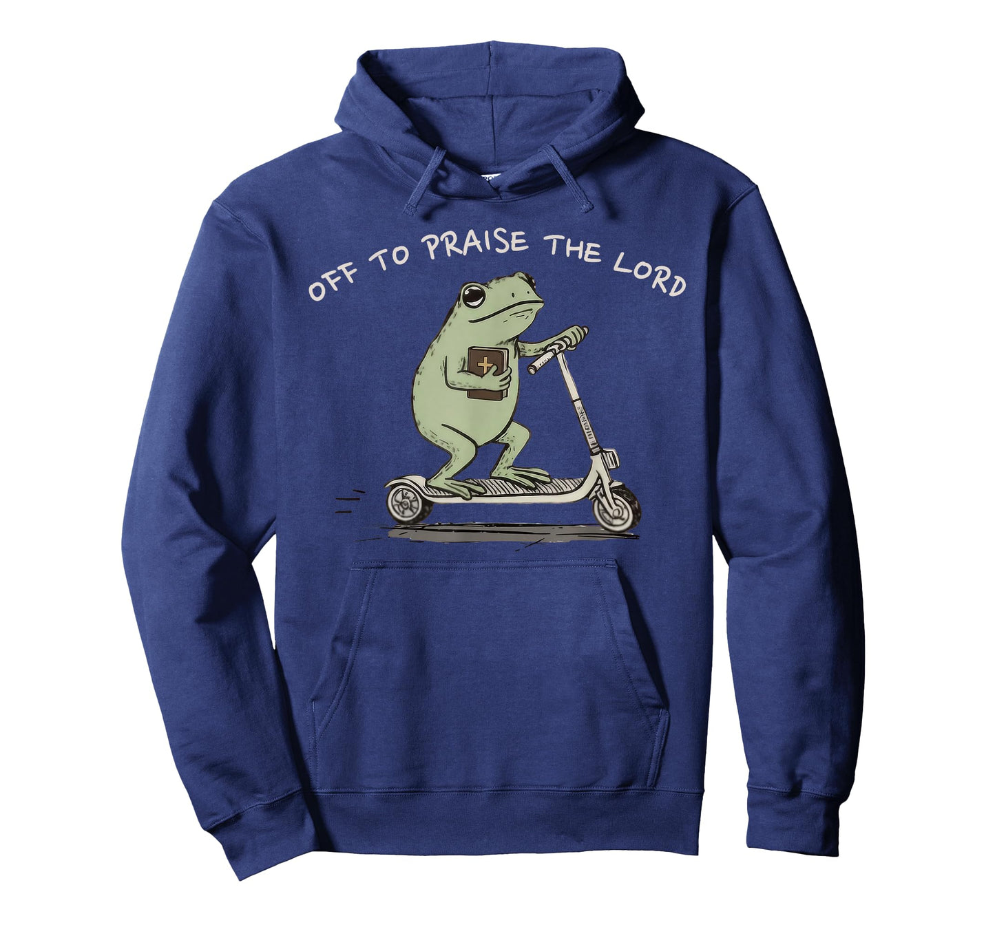Funny Frog Off to Praise The Lord Christian Scooter T-Shirt