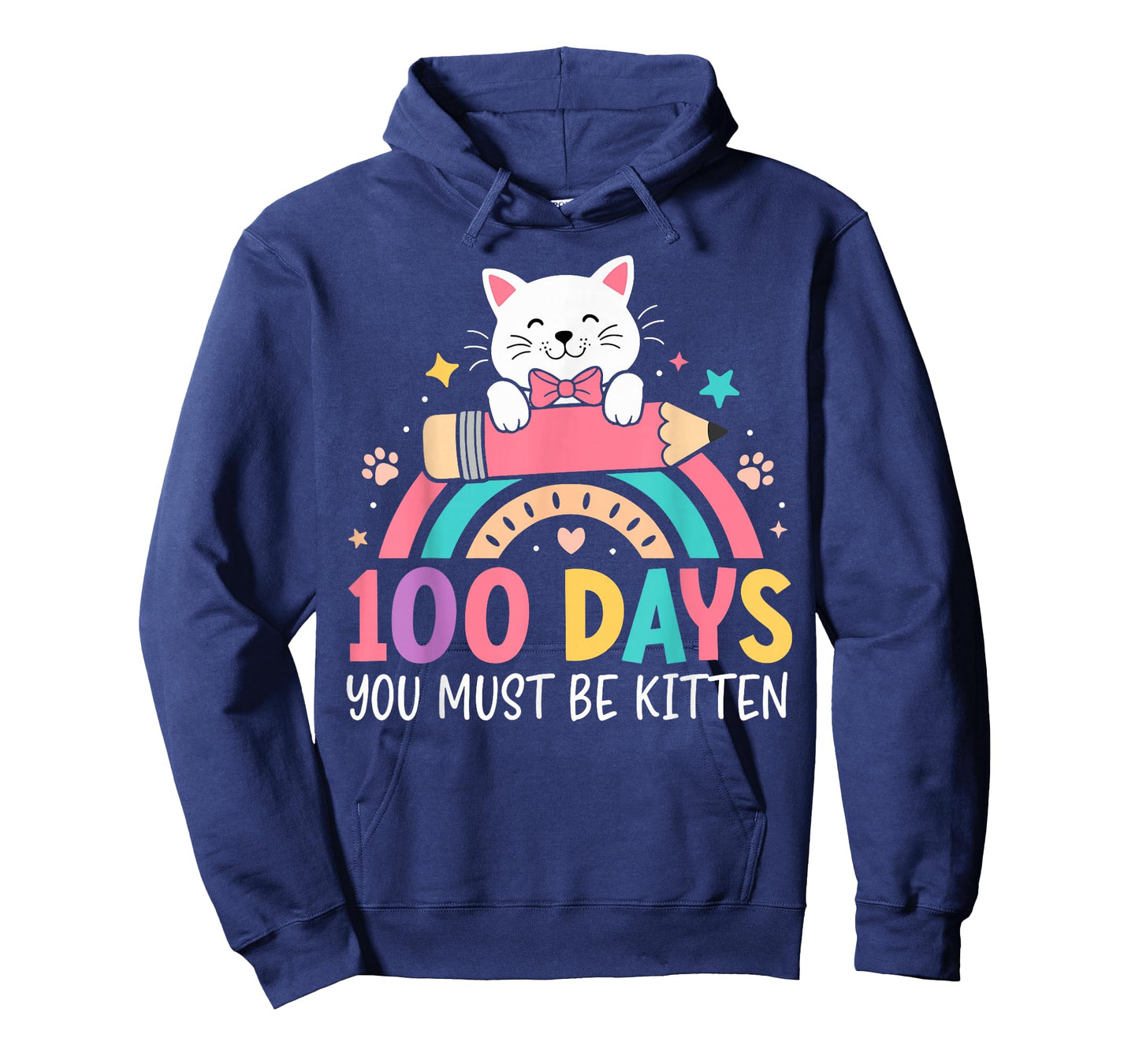 Girls 100 Days of School Cat Bow 100th Day of School Kids T-Shirt