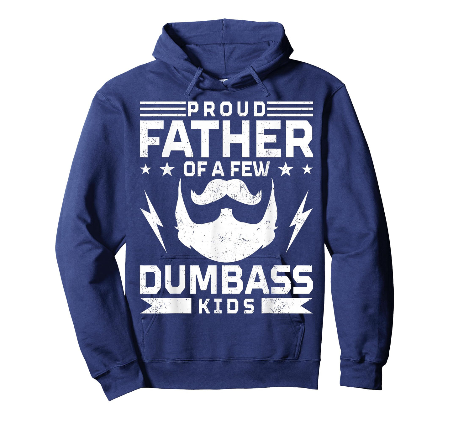 Retro Proud Father of A Few Dumbass Kids Funny Bearded Dad T-Shirt