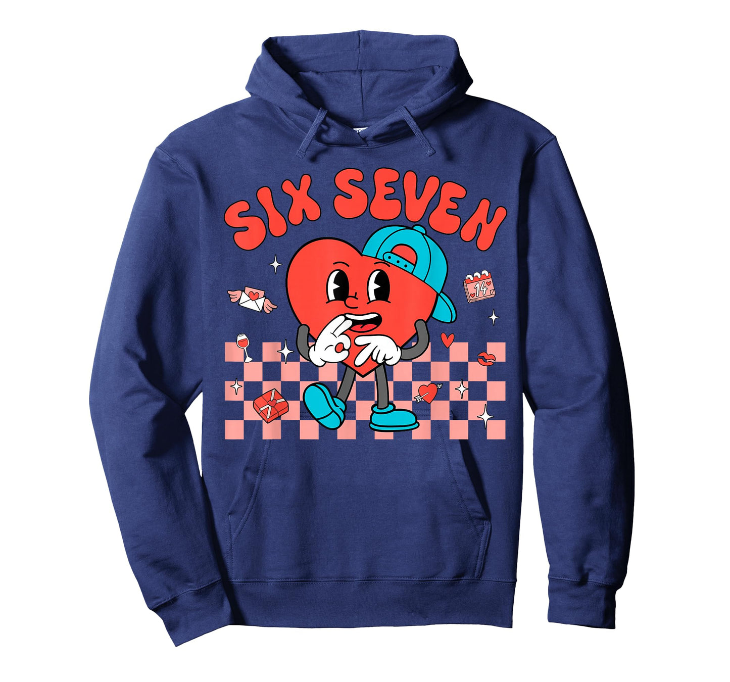 Valentine’s Day Funny 67 Meme Six Seven 6 7 Valentine Hearts T-Shirt