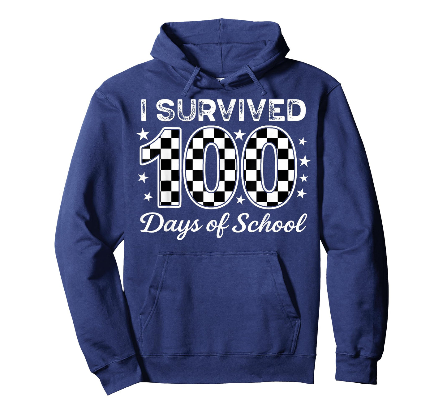 Checkered I Survived 100 Days of School Teachers Students T-Shirt