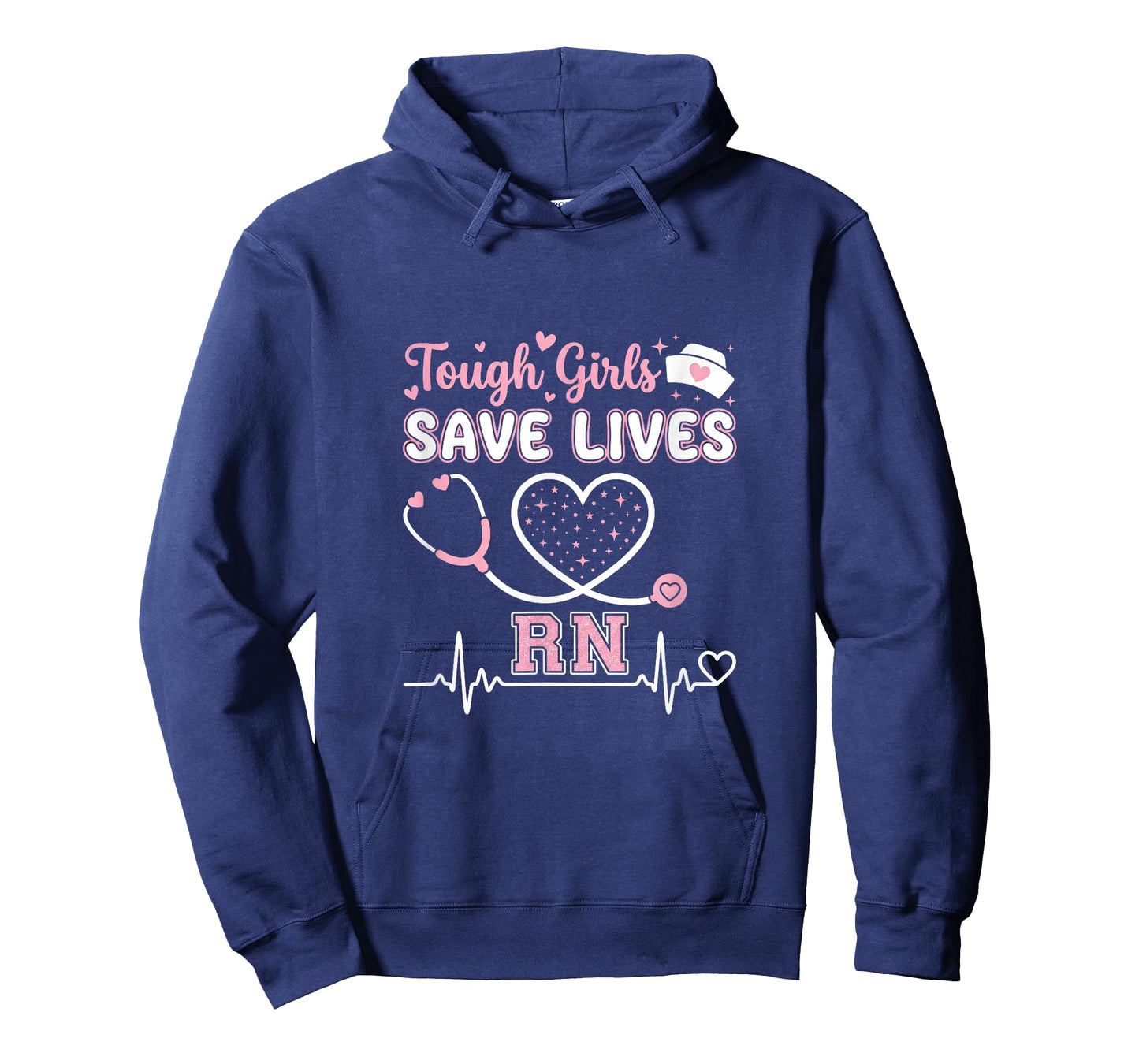 Tough Girls Save Lives RN Nurse Stethoscope T-Shirt