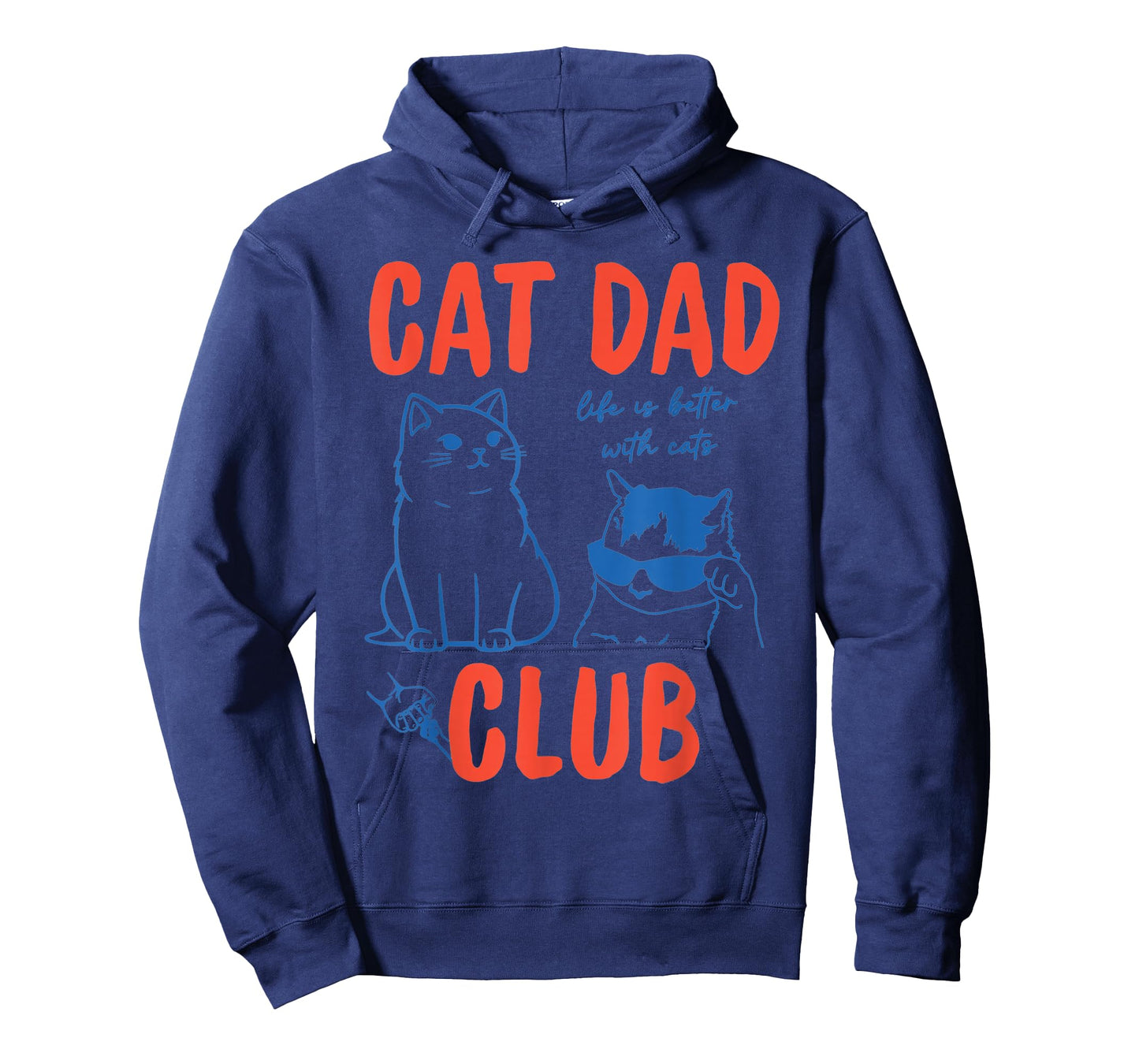 Funny Fathers Day Cat Dad Club Life is Better with Cats Meme T-Shirt