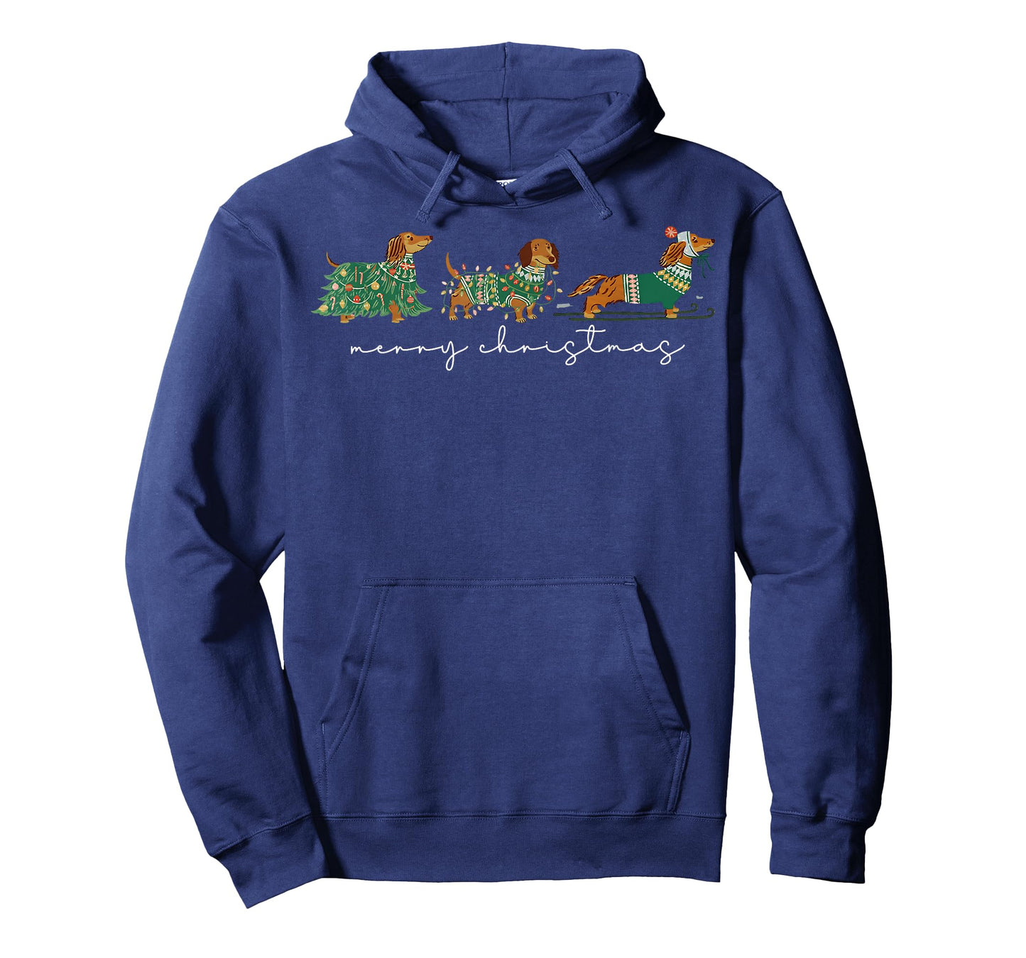 Cute Dachshund Merry Christmas Weiner Dog Lover Xmas Pajamas T-Shirt