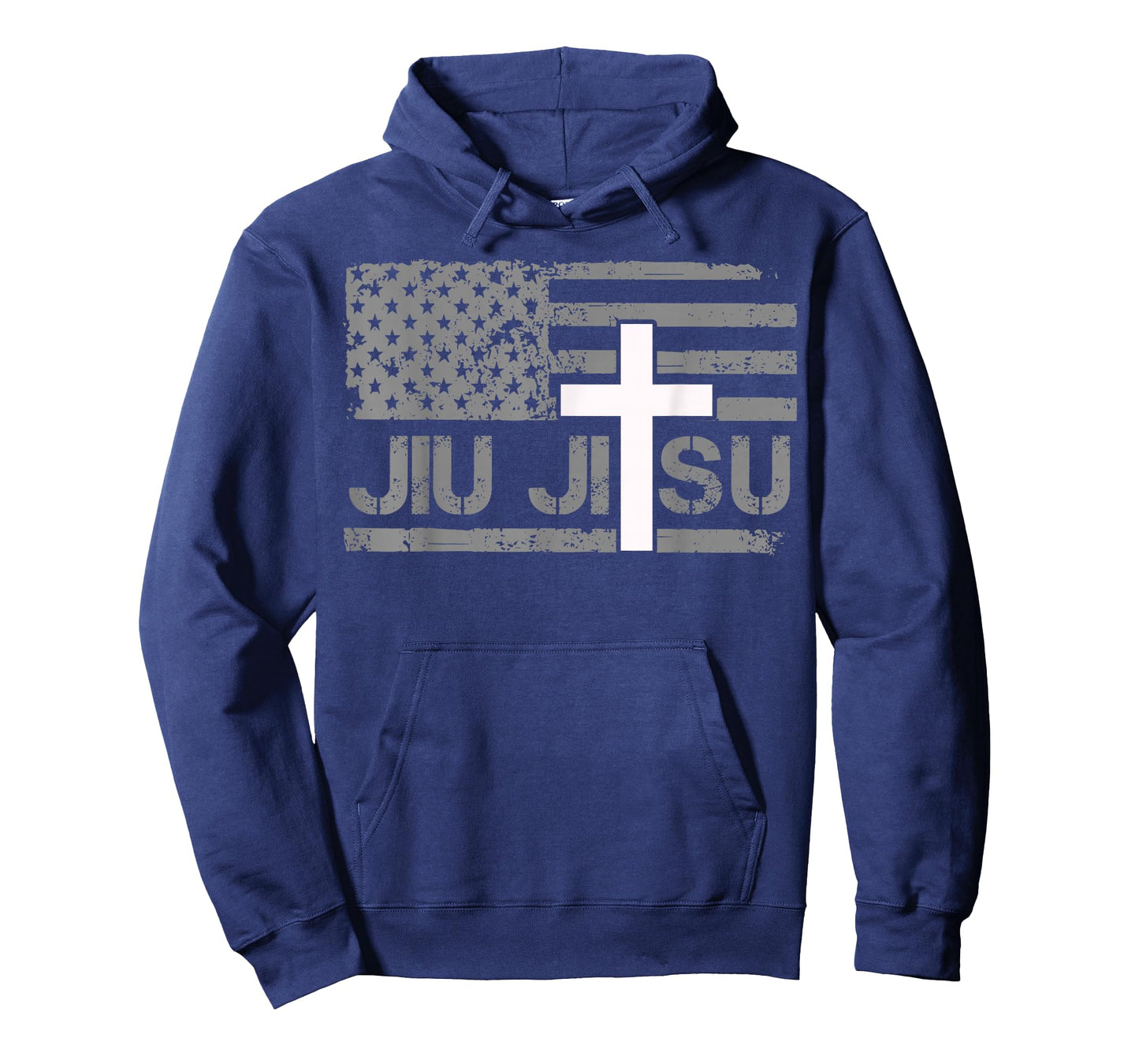 Christian Jiu Jitsu American Flag Cross Men Boys Jesus BJJ T-Shirt