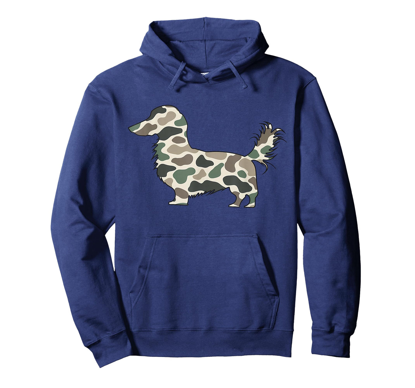 Retro Camouflage Long Hair Dachshund Wiener Dog Pet Lover T-Shirt