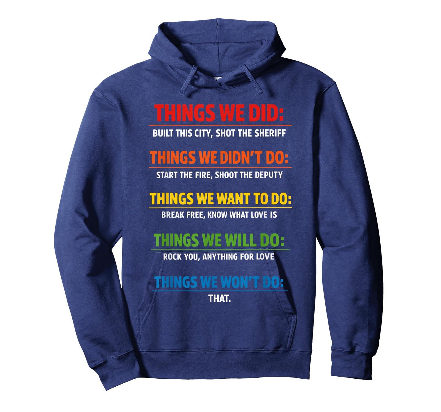 Things We Did T Music Song Lyrics Retro Vintage T-Shirt