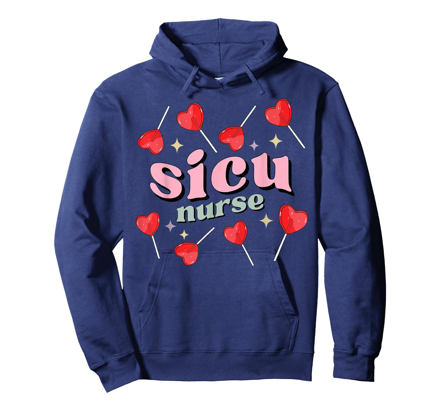 Retro SICU Nurse Lollipops Valentines Day Surgical ICU Nurse T-Shirt