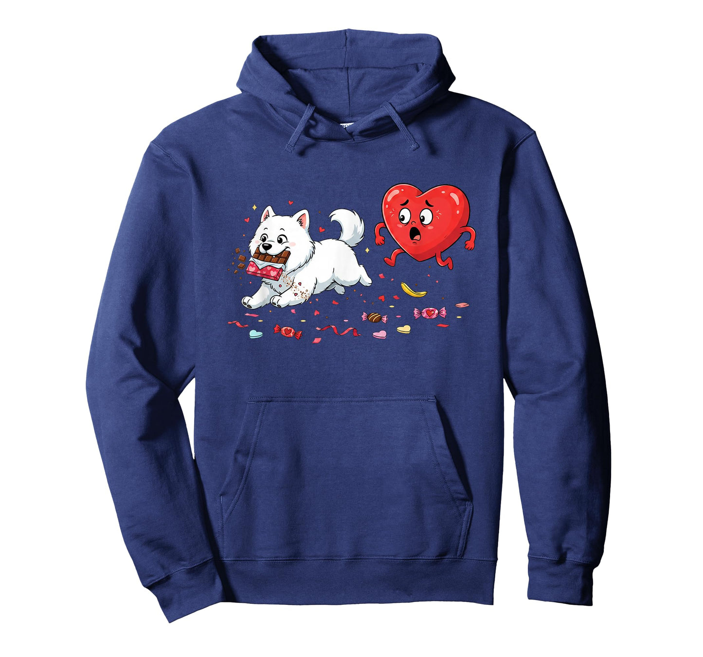 Samoyed Dog Heart Chocolate Valentine Dog Womens Mens Kids T-Shirt
