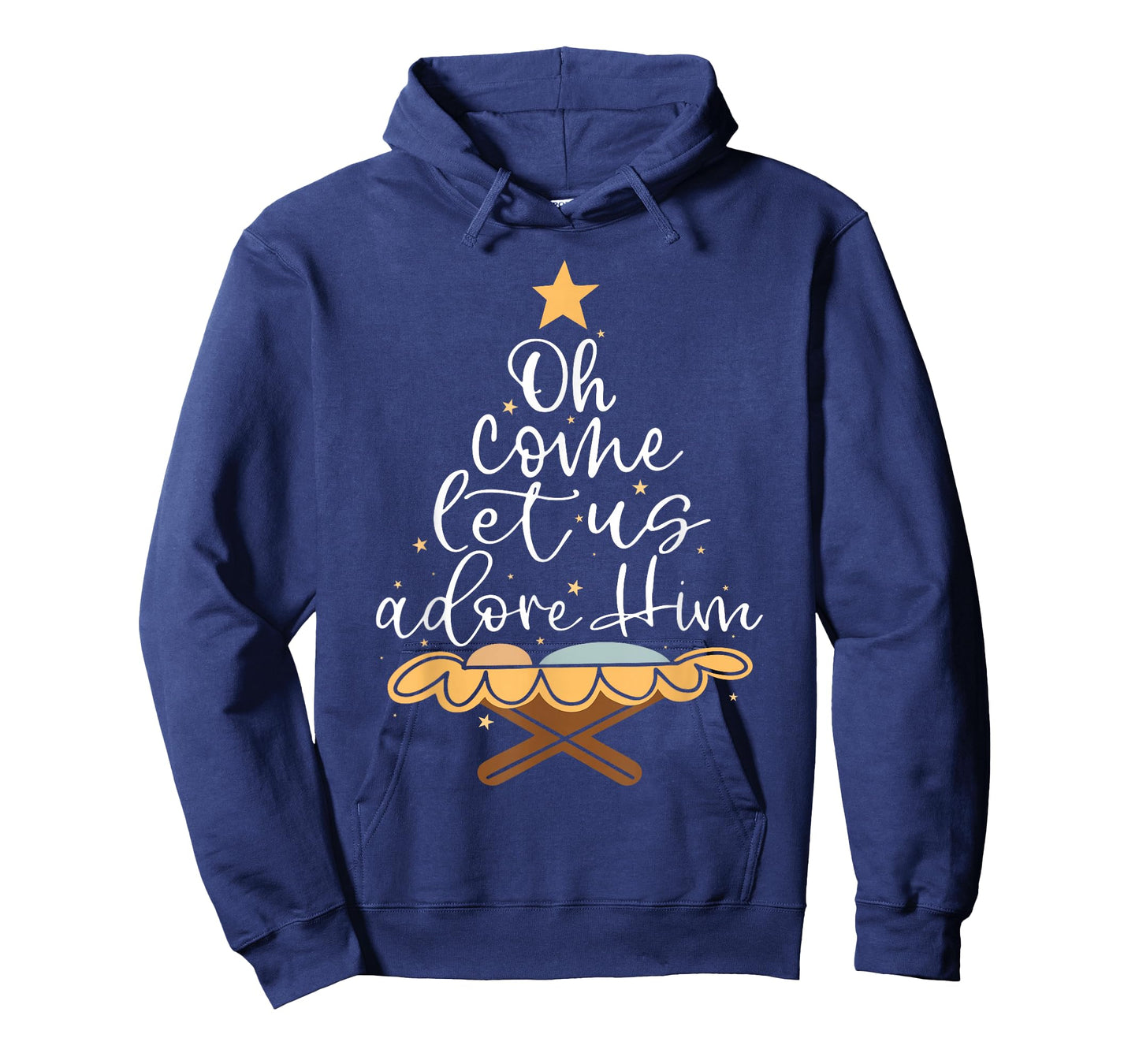Oh Come Let Us Adore Him Christian Jesus Christmas Pajamas T-Shirt