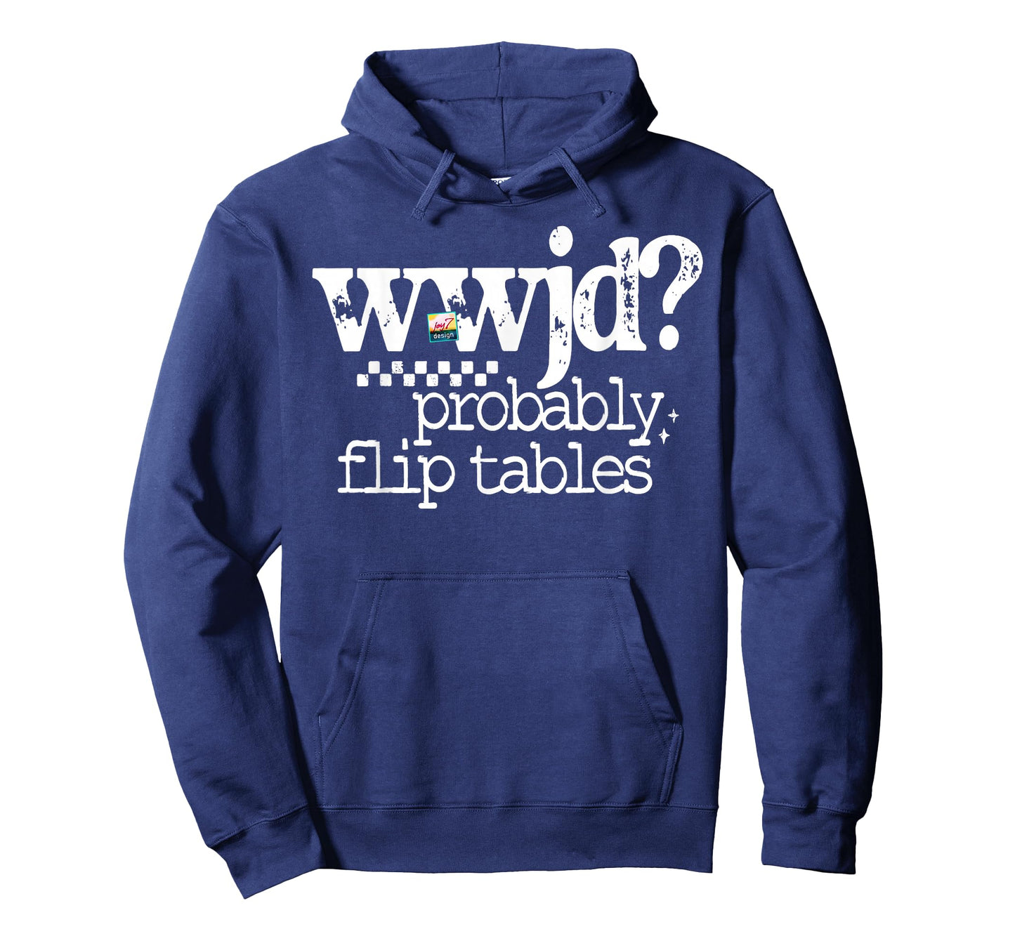Retro WWJD Probably Flip Tables Christian Sarcastic Quote T-Shirt