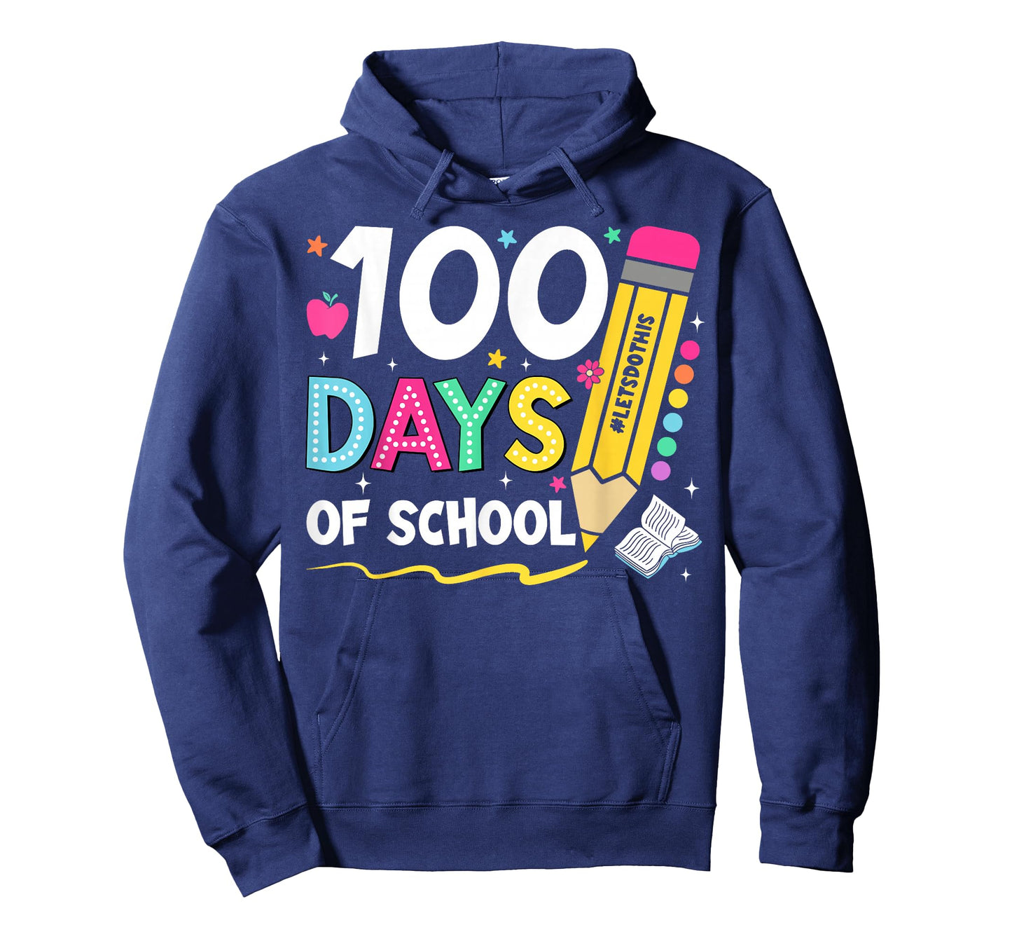 Teacher Kids Retro Groovy 100 Days Happy 100th Day of School T-Shirt