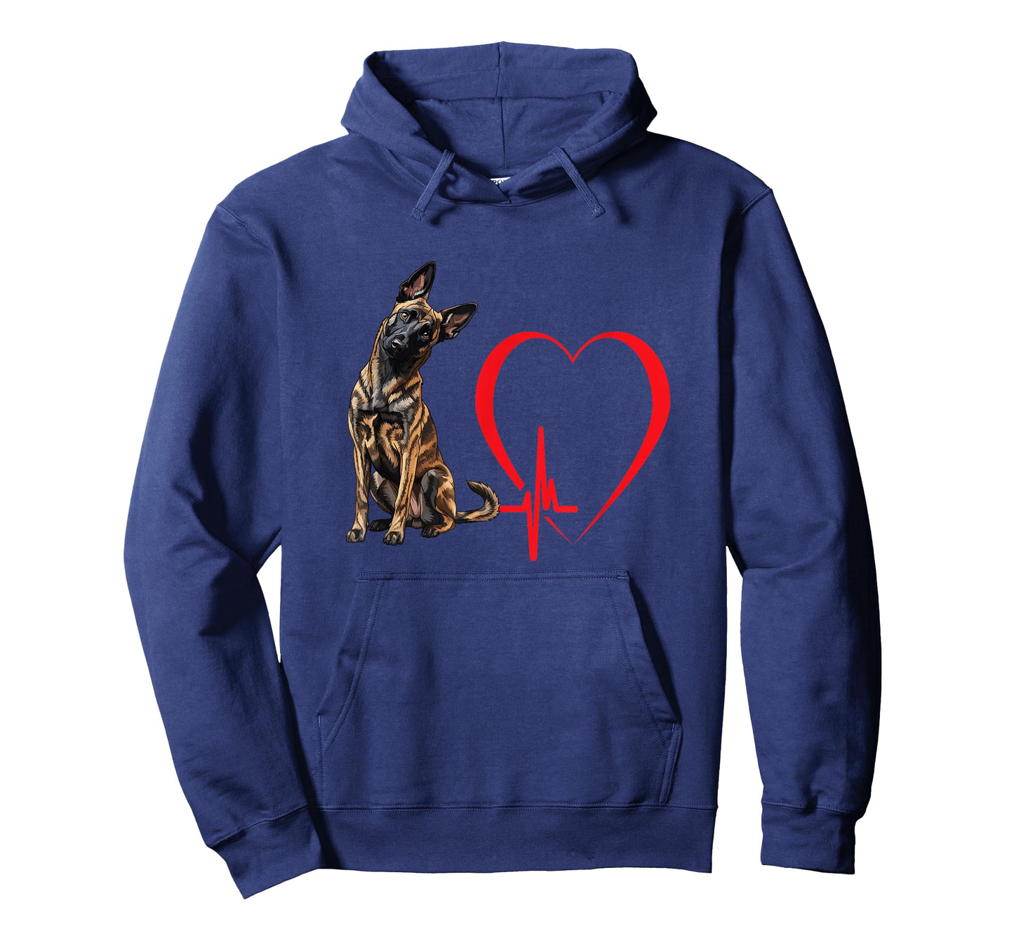 Dutch Shepherd Heartbeat EKG Funny Dog Owner Art T-Shirt