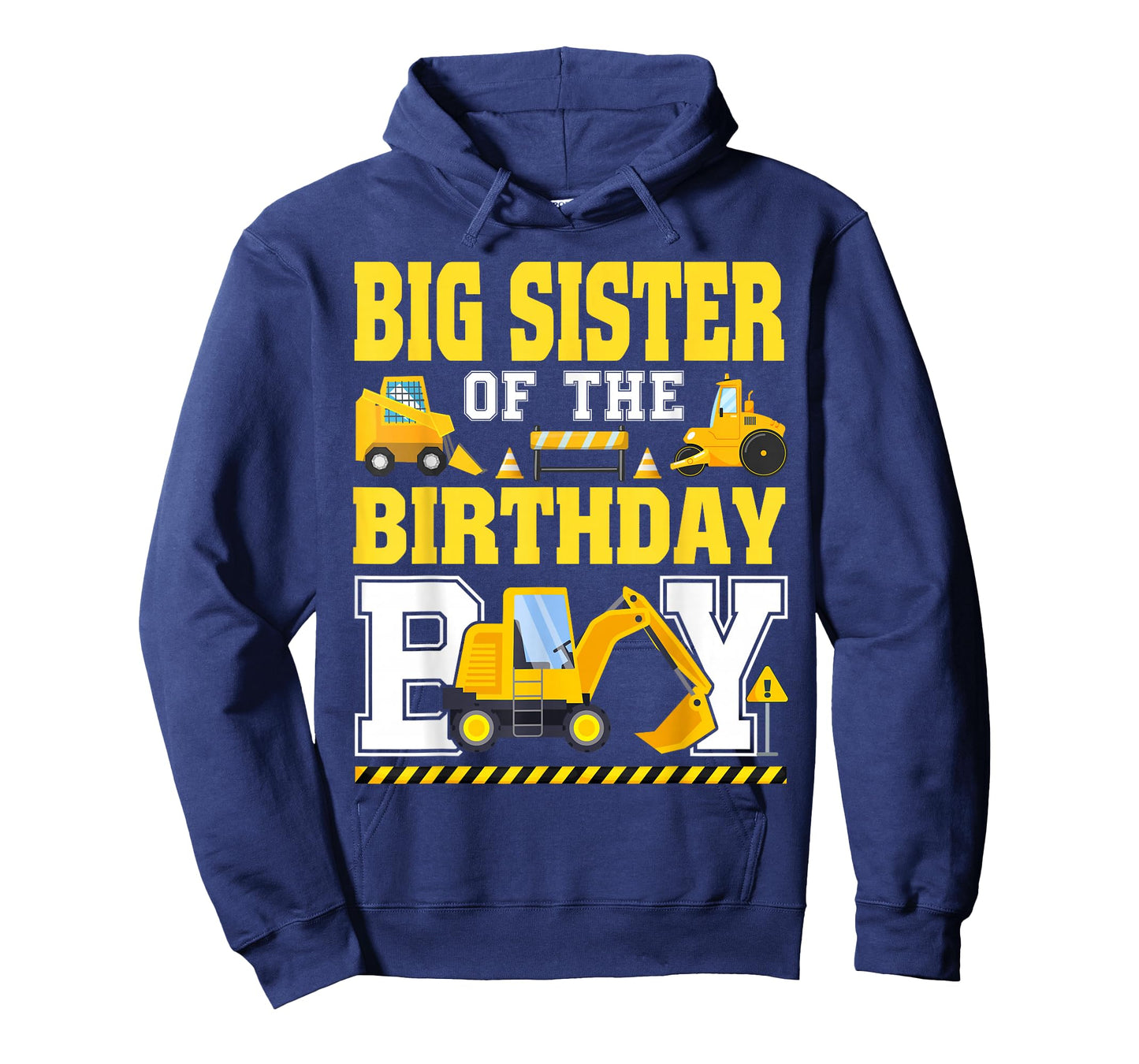 Big Sister of The Birthday Boy Excavator Construction Truck T-Shirt