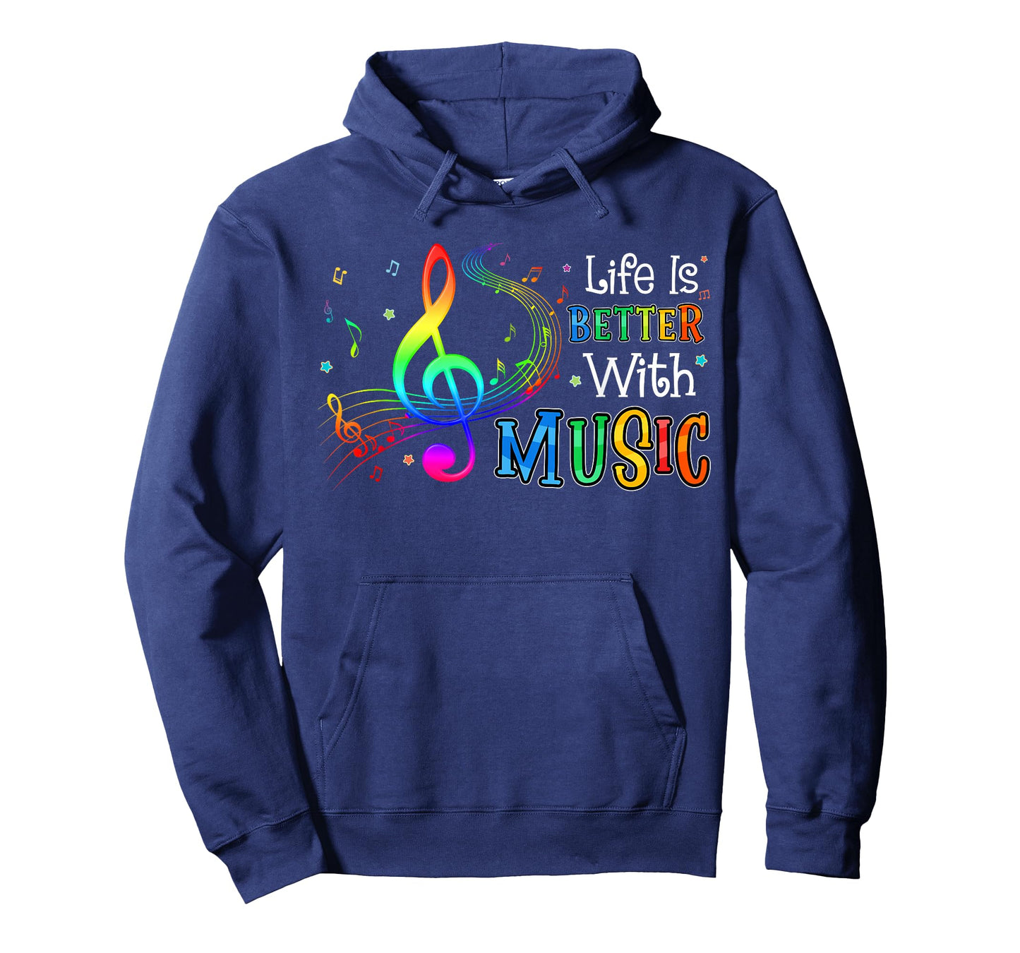 Life is Better with Music Notes Teen Girl Women Musician T-Shirt