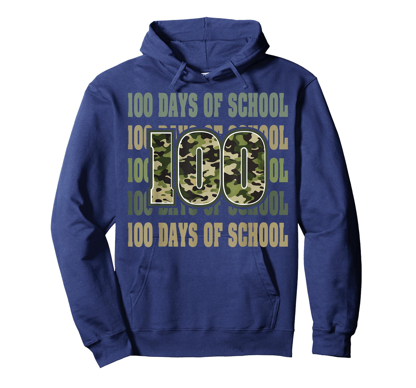 100 Days of School Camo Design Happy 100th Day of School T-Shirt