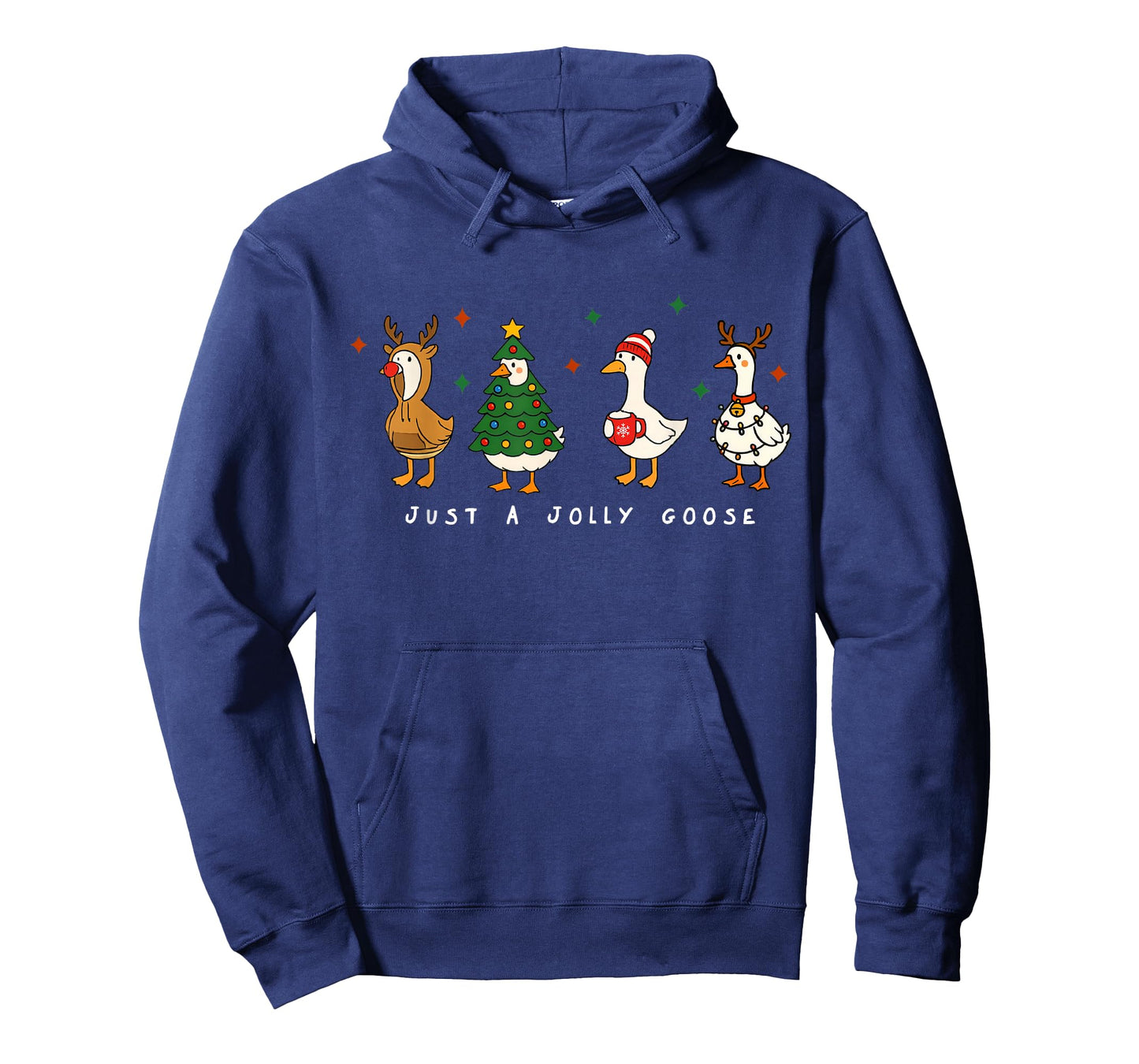 Just A Jolly Goose Funny Christmas Silly Goose Merry Goosey T-Shirt