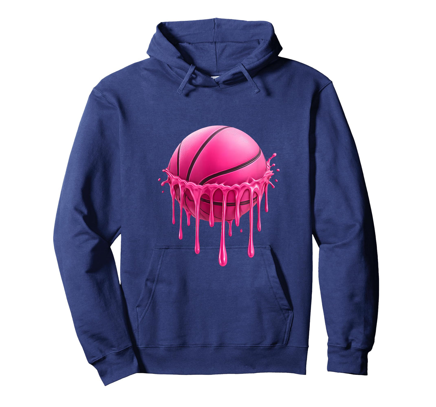 Vintage Pink Basketball Drip Graphic Toddler Boys Girls Kids T-Shirt