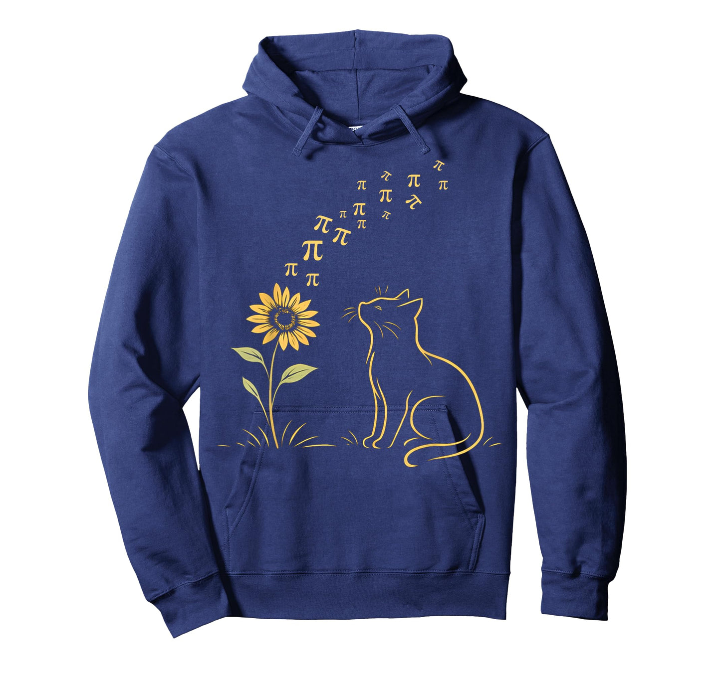 Cat Sunflower Pi Day Math Teacher Sunshine Kitty Pi Symbols T-Shirt