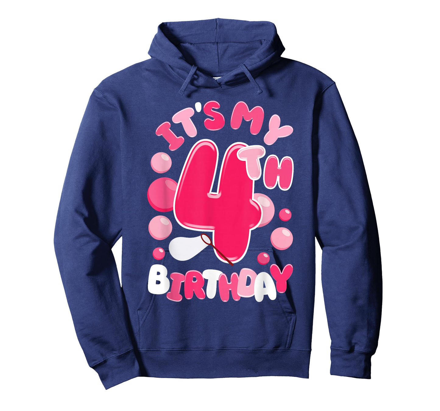 It's My 4th Birthday Bubble Bday 4 Year Old Girl T-Shirt