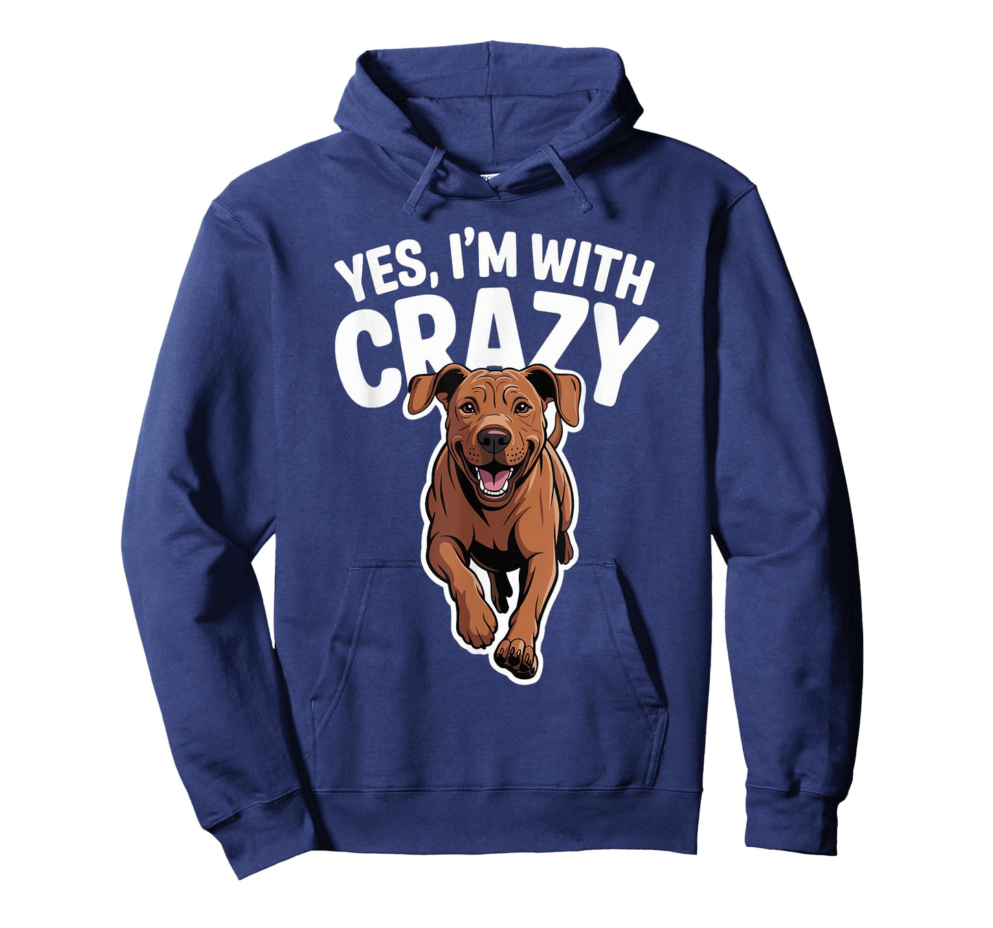 Yes Im with Crazy African Lion Dog Funny Rhodesian Ridgeback T-Shirt