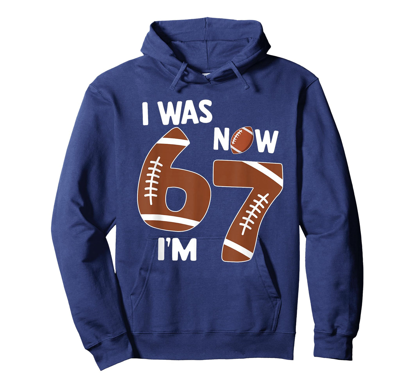 7 Year Old Birthday Shirt was 6 Now I'm 7 67 Funny Football T-Shirt