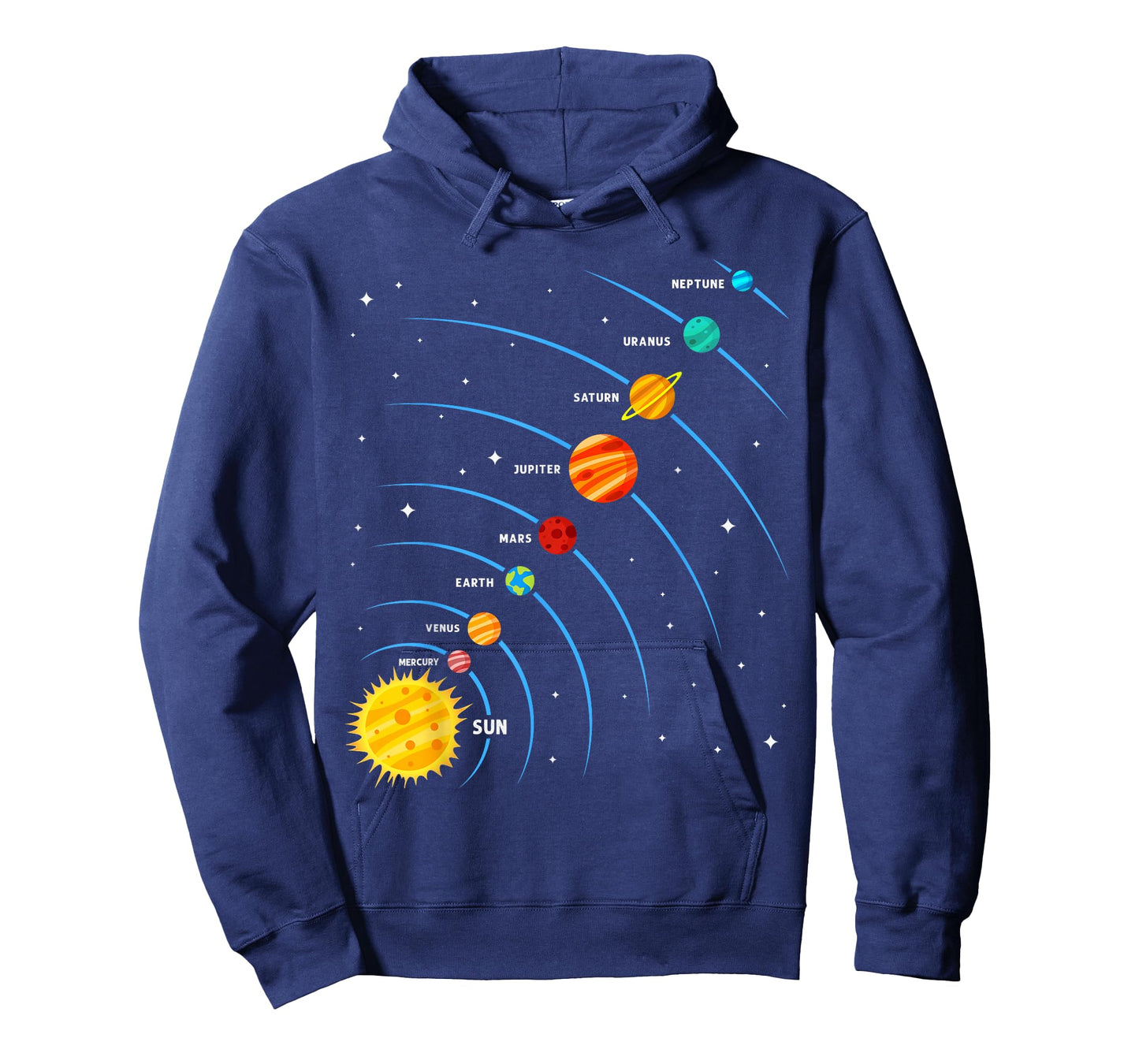 Solar System Colorful Space Planets Educational Kids T-Shirt