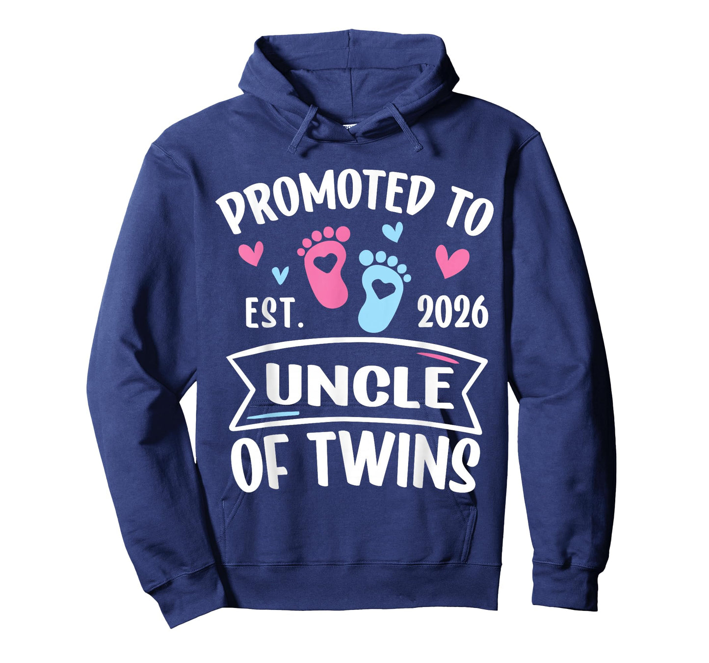 Promoted to Uncle of Twins Est 2026 Baby Gender Reveal T-Shirt