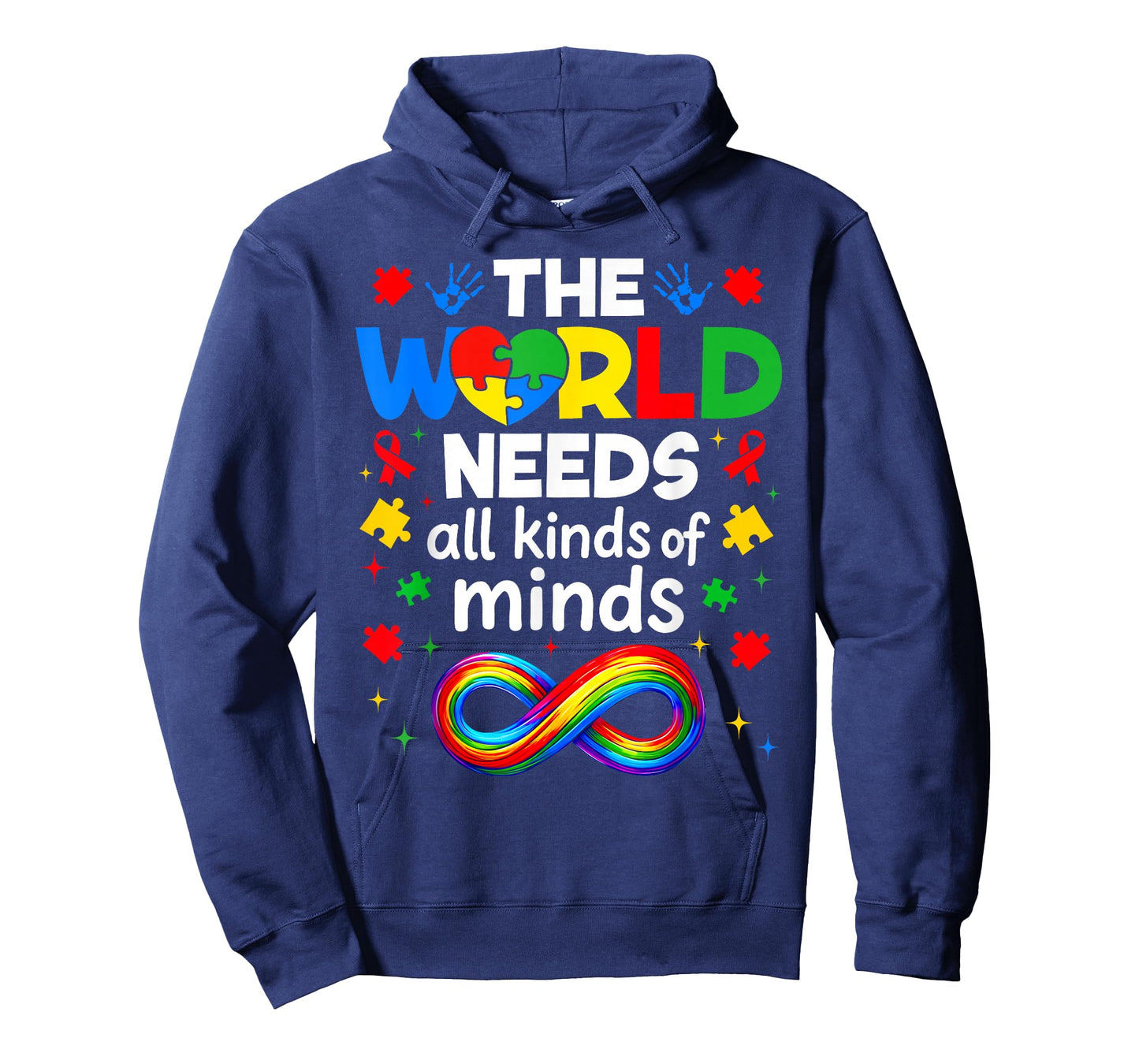 The World Needs All Kinds of Minds Autism Awareness Boy Girl T-Shirt