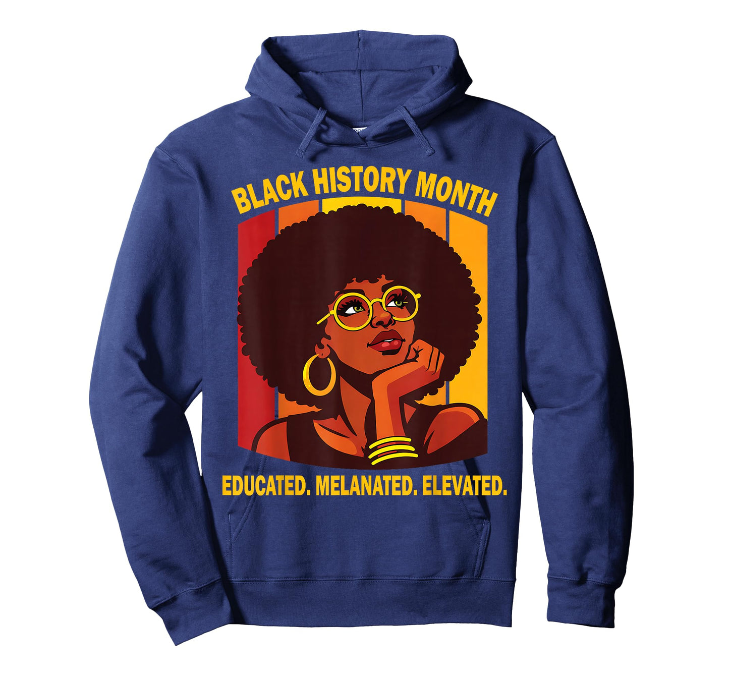 Black History Month Clothing Educated Melanated Elevated T-Shirt
