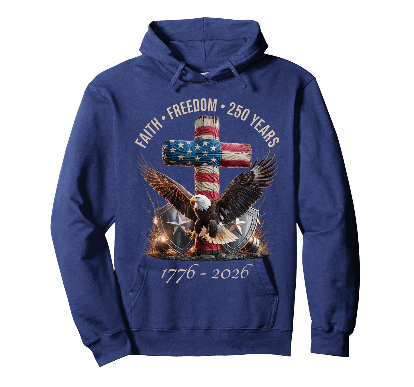 Vintage Faith Freedom 250 Years 1776-2026 Independence USA T-Shirt