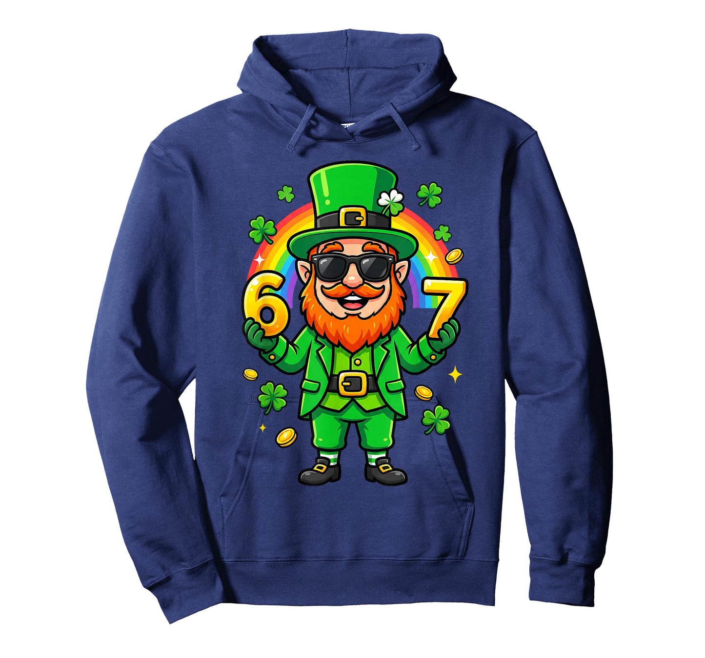 67 Six Seven 6 7 Funny Leprechaun St Patricks Day Boys Kids T-Shirt