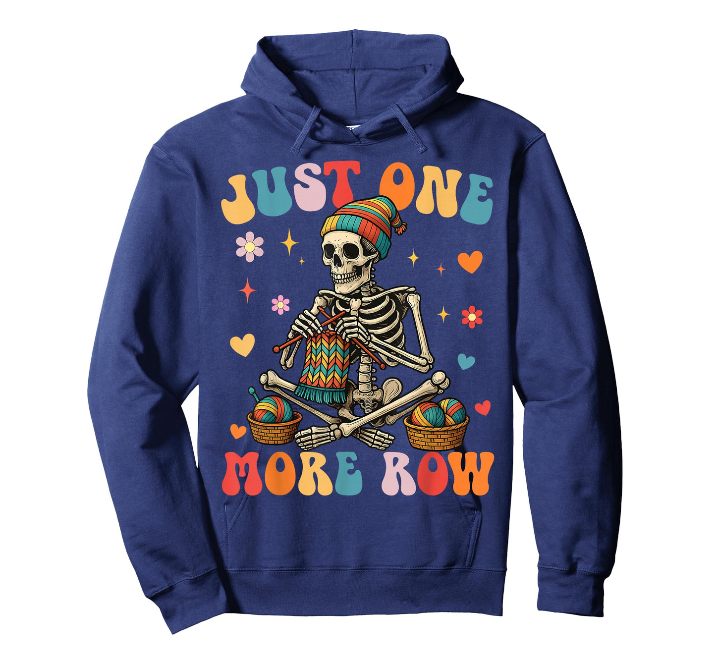 Just One More Row Crochet Skeleton Crocheting Knitting Lover T-Shirt