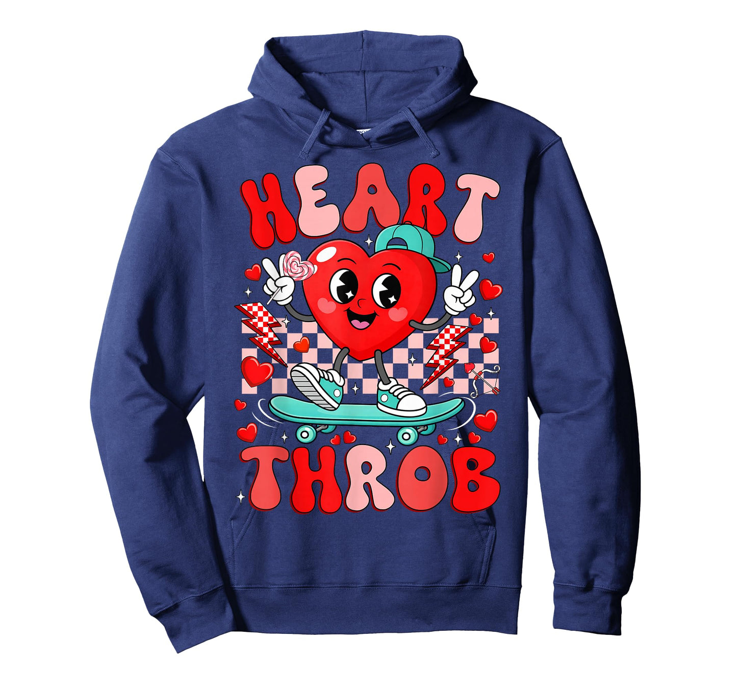 Retro Groovy Heart Throb Valentine Day Cute Toddler Boy Kid T-Shirt