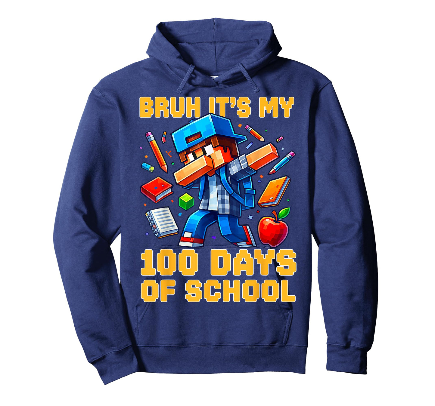 Bruh It's My 100th Day of School Boys Kids Gamer 100 Days T-Shirt