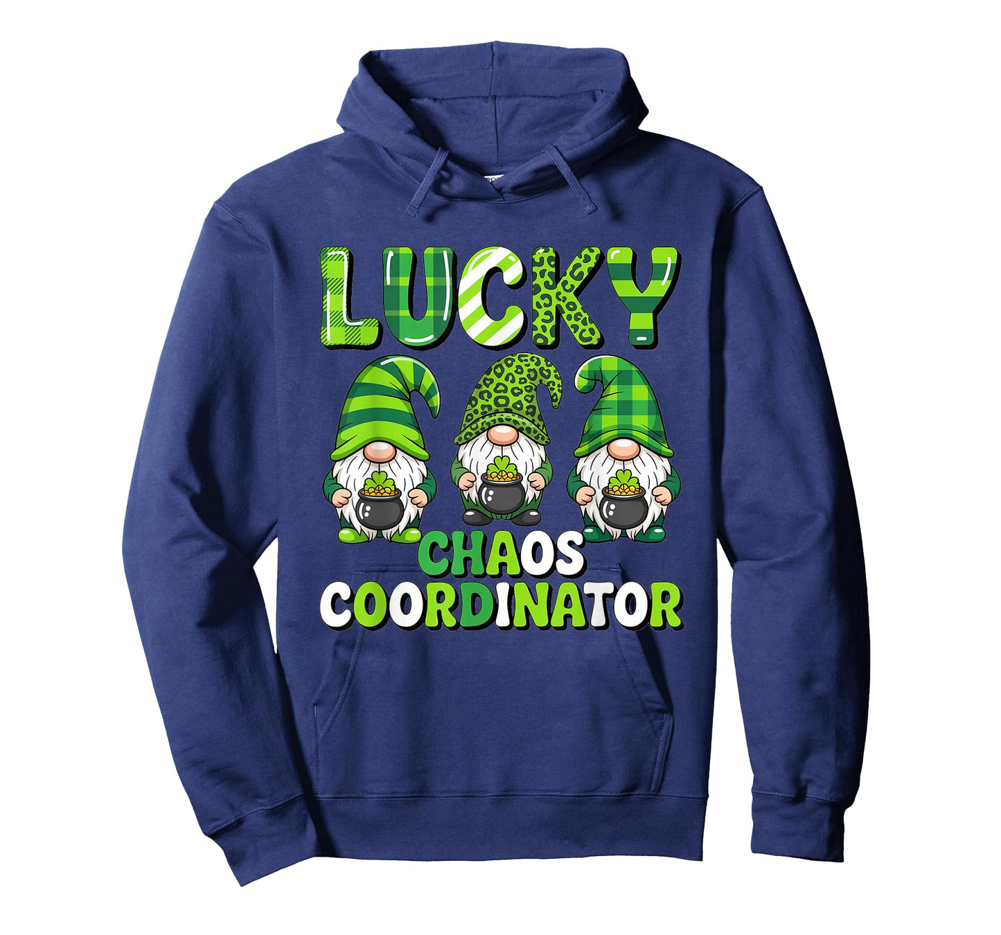 St Patrick's Day - Lucky Shamrock Leopard Gnomes Irish Women T-Shirt