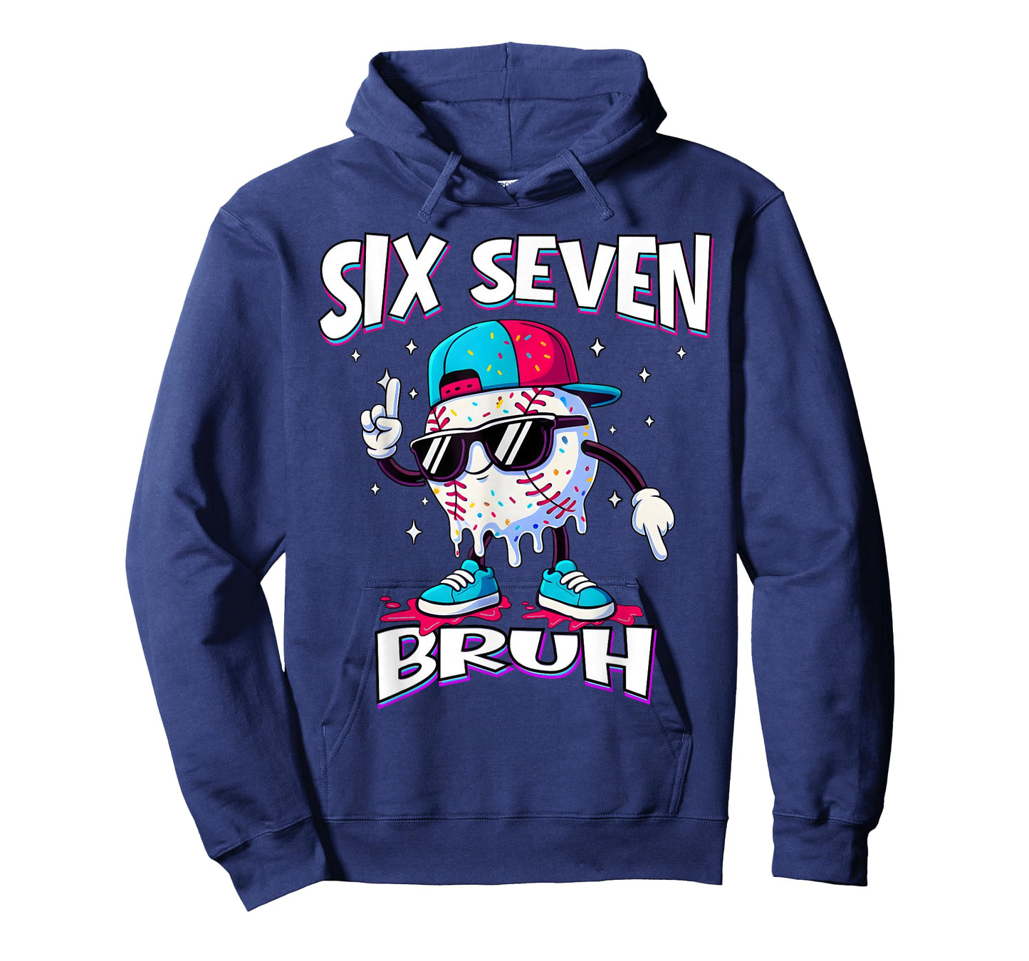 67 Meme Six Seven Funny Baseball Ice Cream Drip Girls Boys T-Shirt