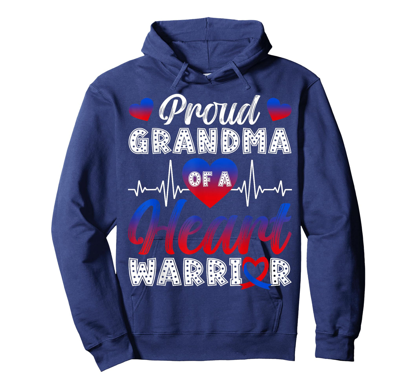 Proud Grandma of A Heart Warrior CHD Awareness Month T-Shirt