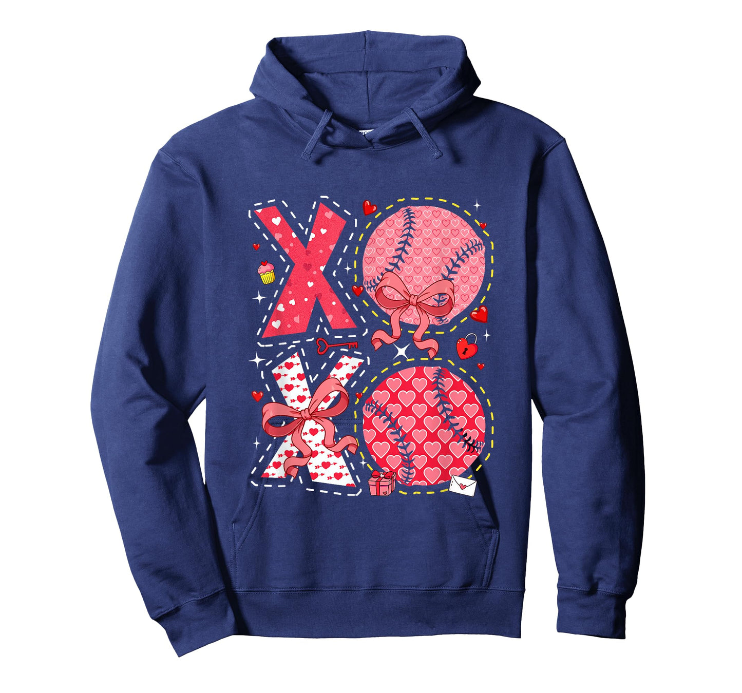 Pink Costume Softball Balls Bow Tie Hearts Valentine's Day T-Shirt
