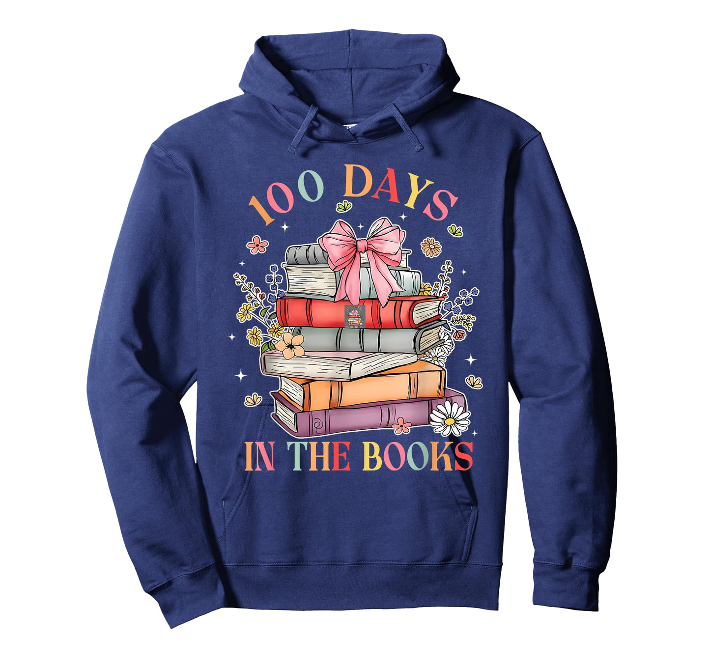 100 Days in The Books Reading Teacher 100th Day of School T-Shirt