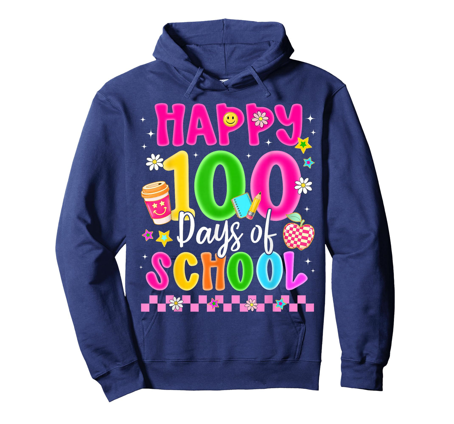 Happy 100 Days of School Coffee Apple Smile Coffee Teacher T-Shirt
